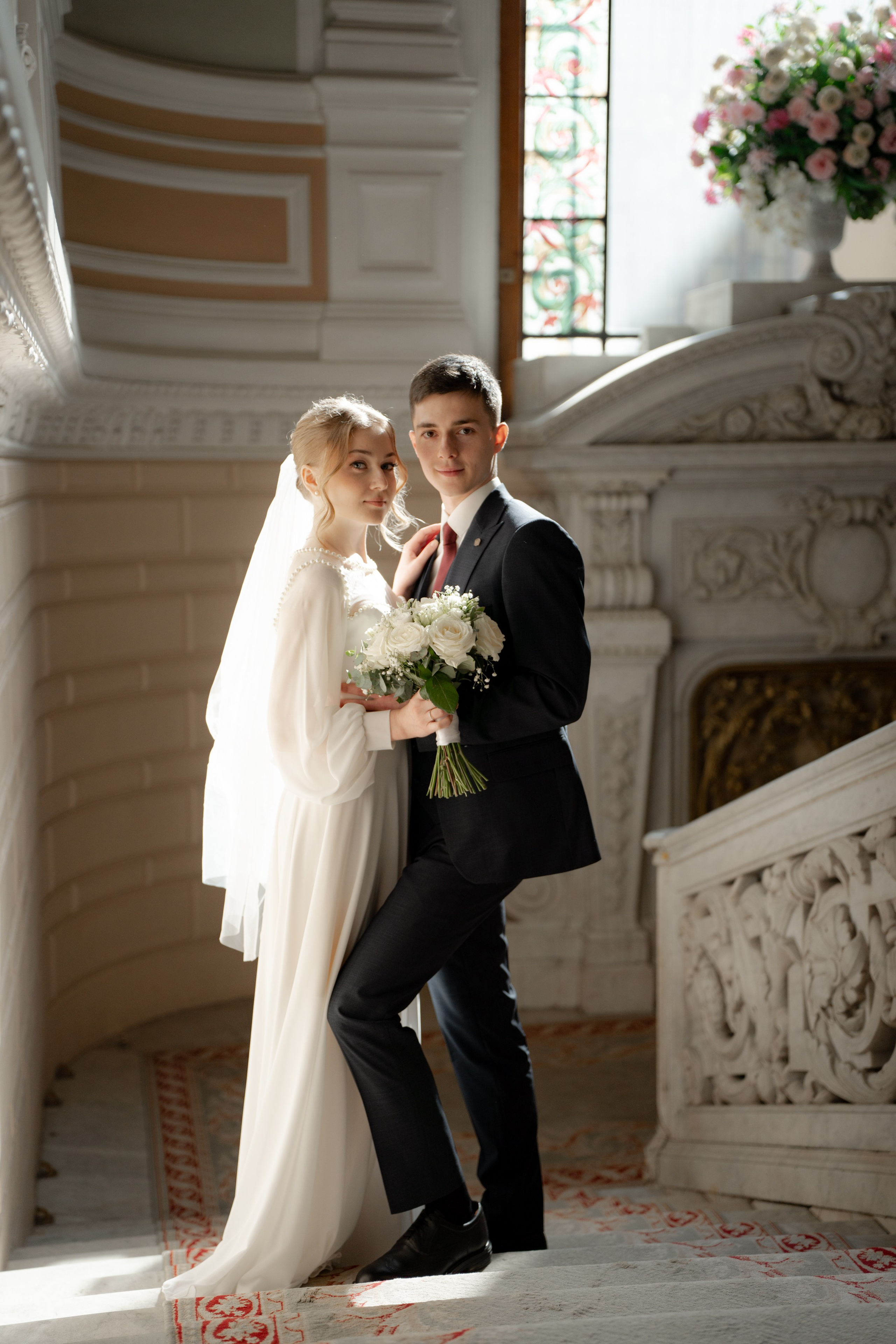 Красивые свадебные кадры из загса в Санкт-Петербурге.