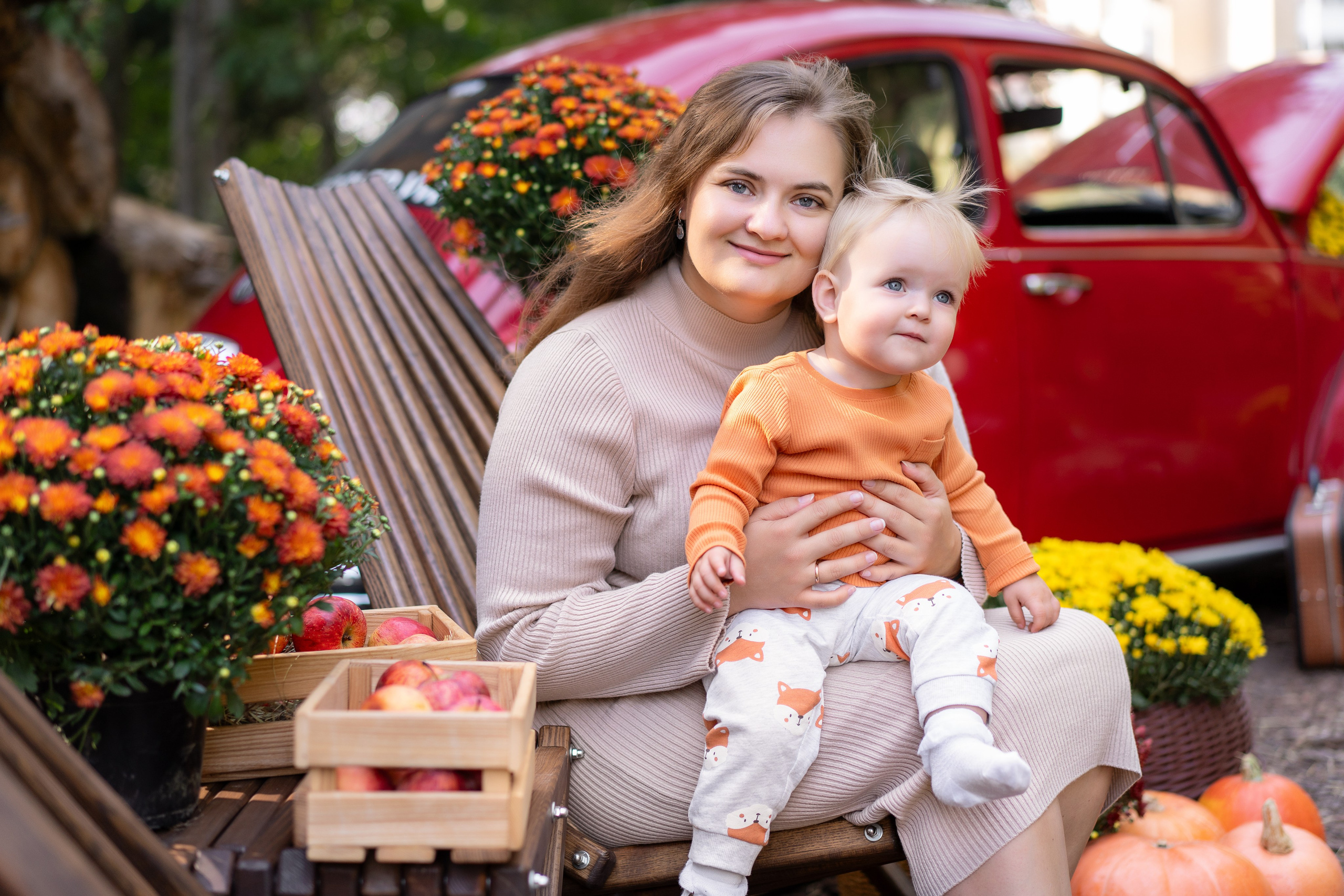 Фотодень с РетроМашинкой. Семейный и свадебный фотограф Минск, Беларусь Анна Орловская