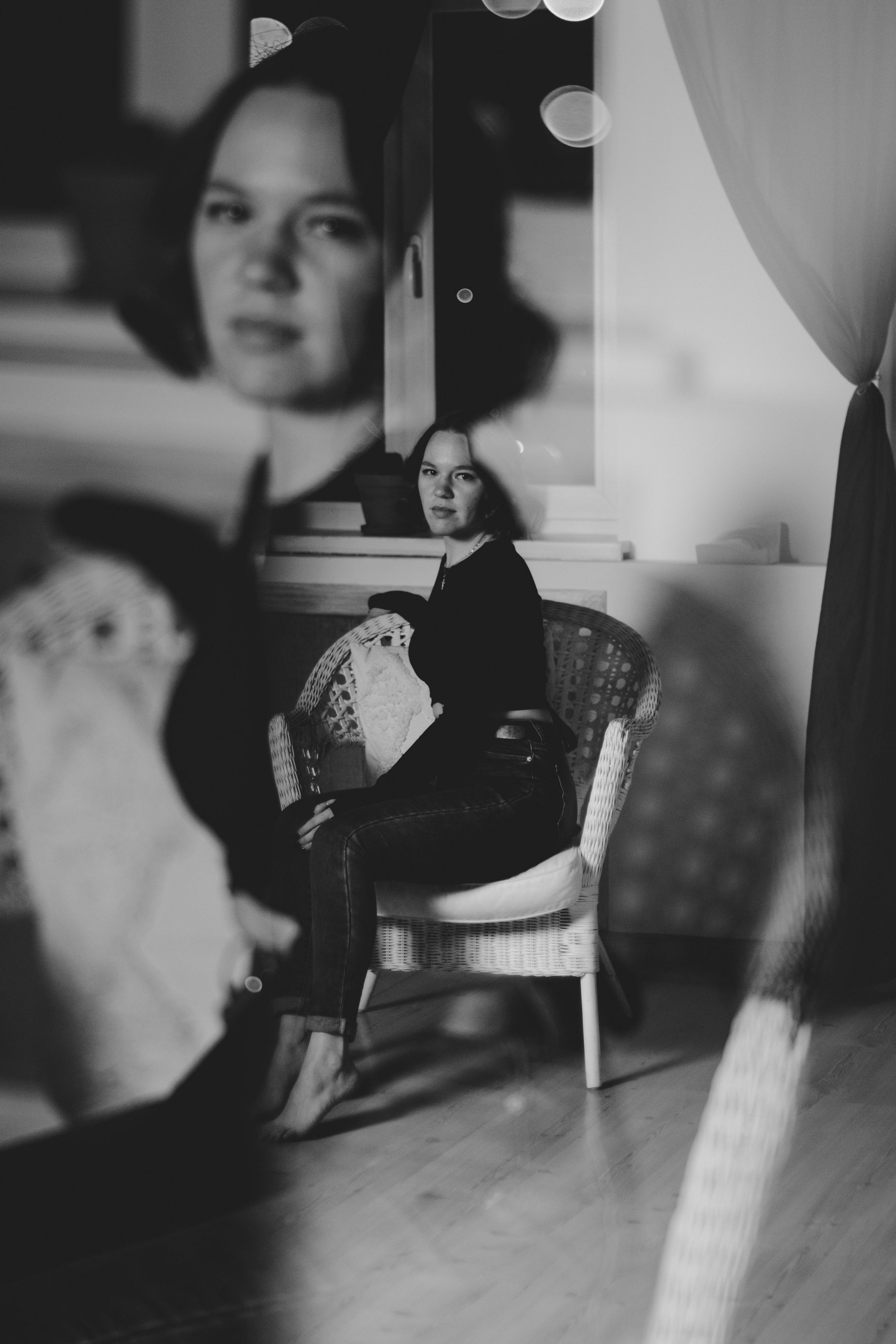 Женский портрет чб студия. Фотограф в Перми Гиренко Людмила