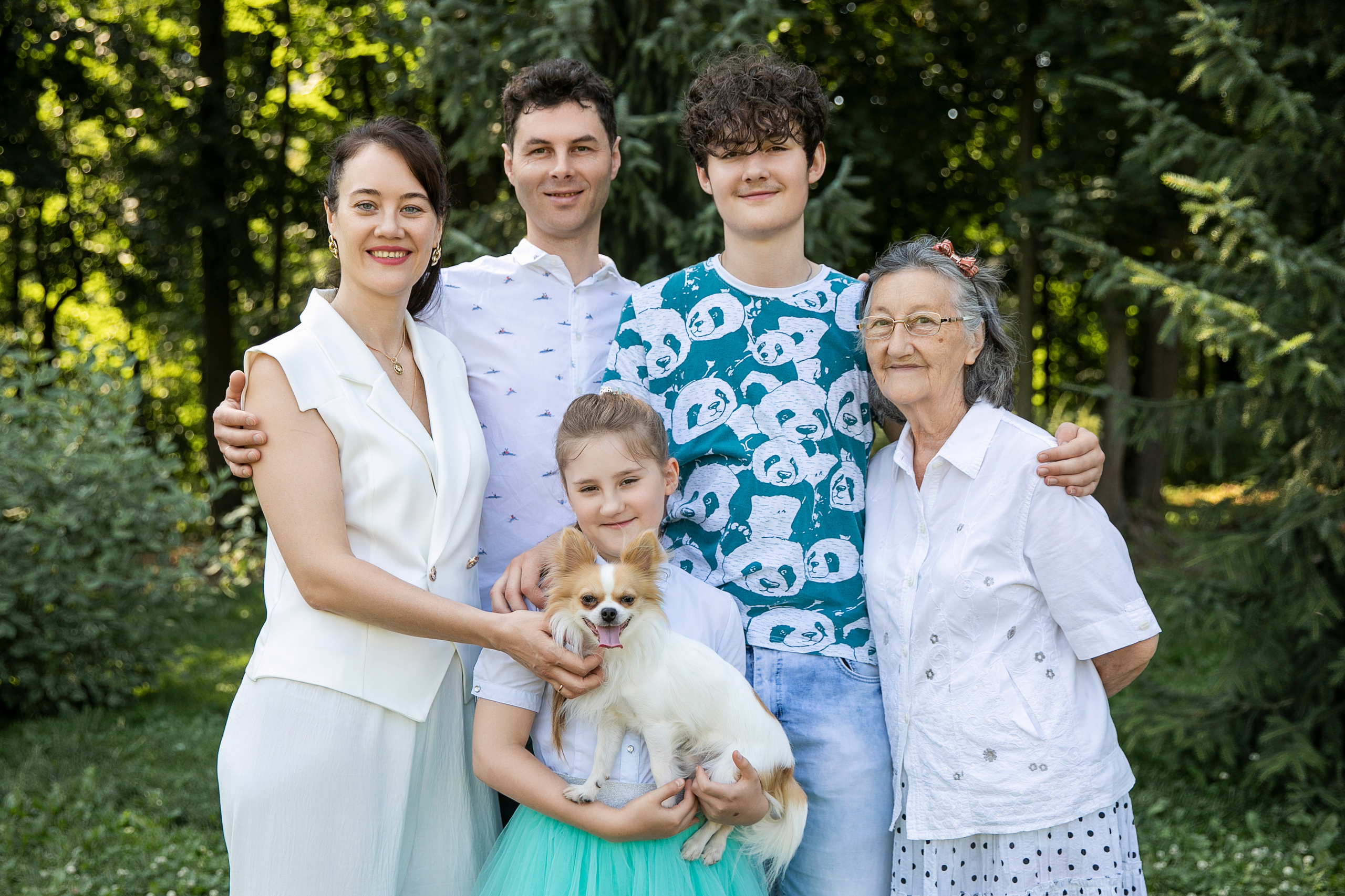 Таня, Антон, Ангелина, Саша и Лидия Петровна. Семейный и школьный фотограф Катерина Голубева