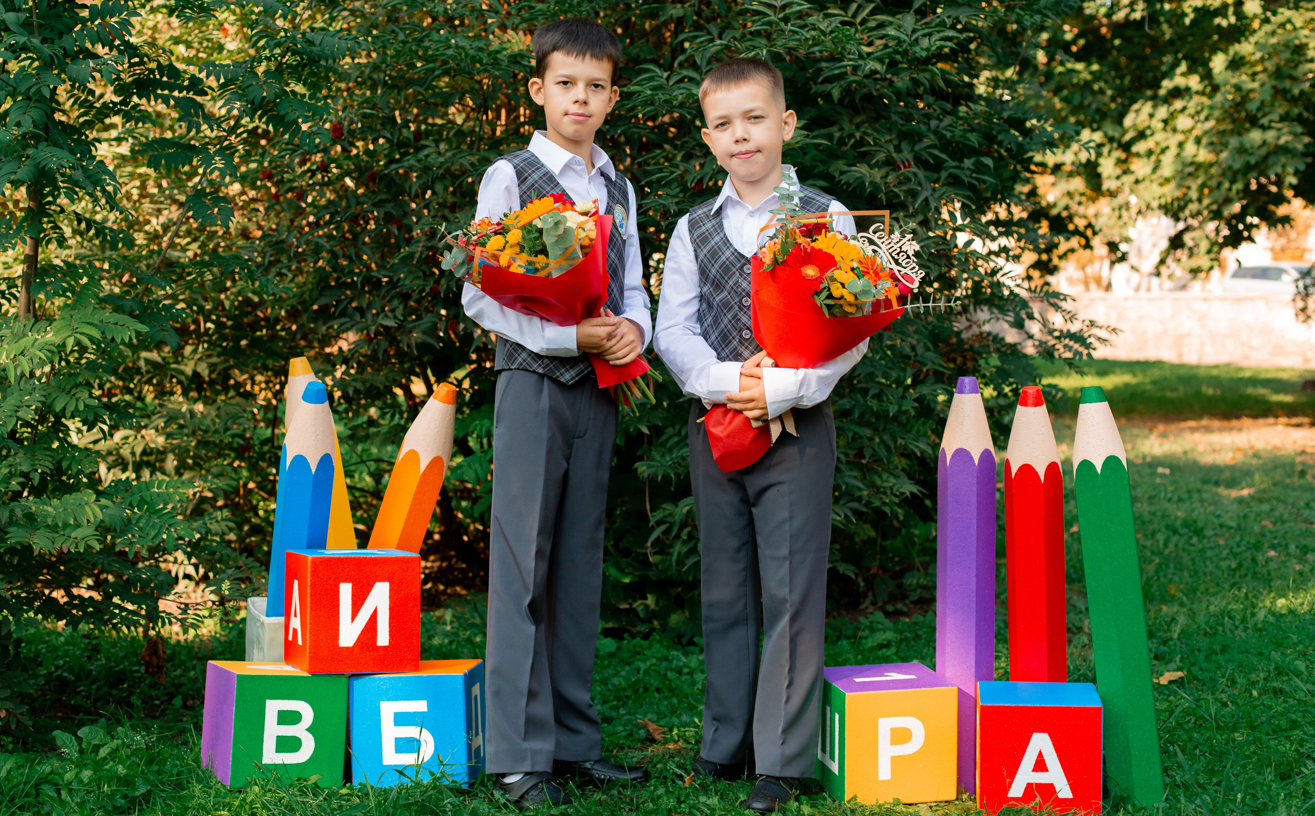 Фотосессия первоклассников. Студия «Фокус» детская фотография Ольги Поповой г. Бийск