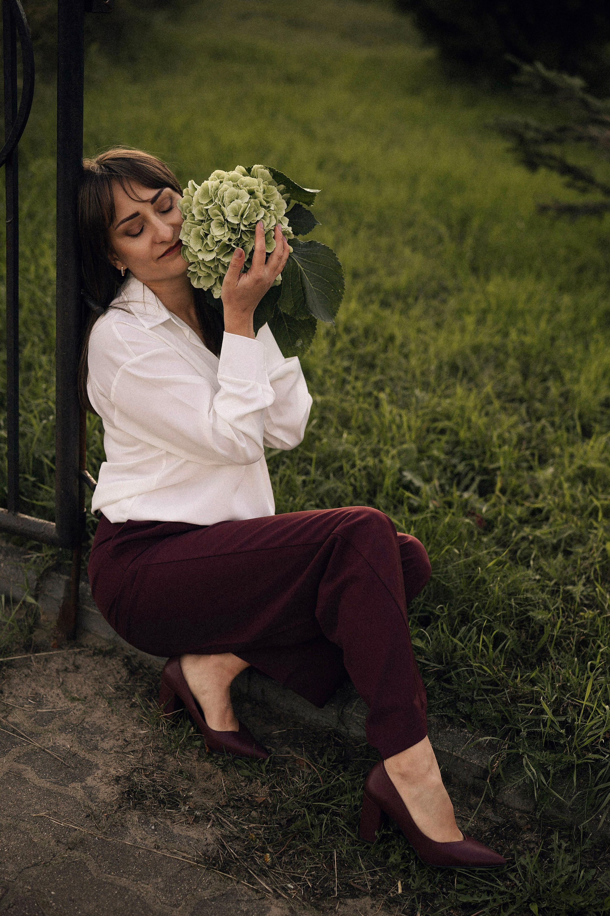 Натали с гортензией. Портретный, семейный и свадебный фотограф в Нарьян-Маре