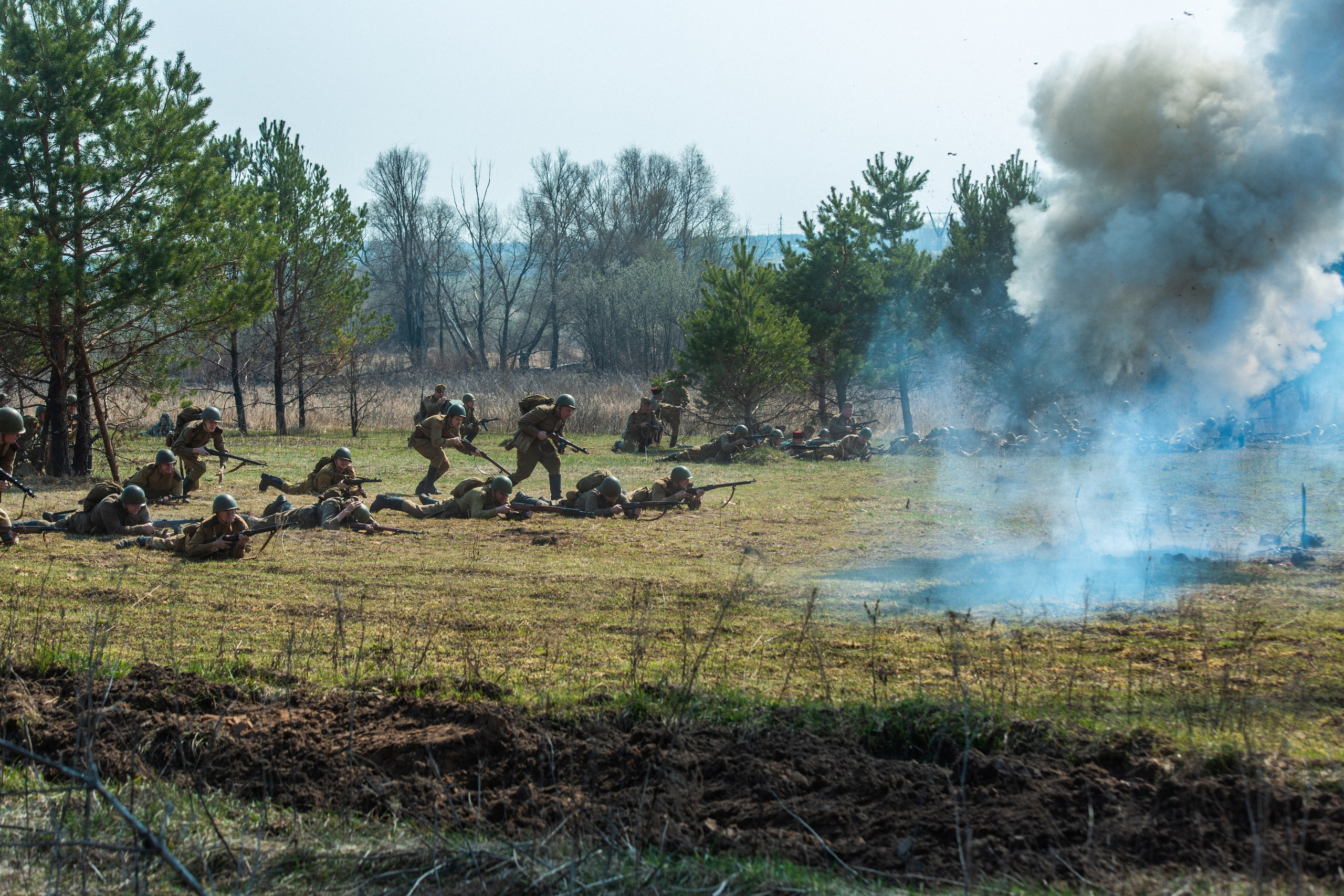 РЕКОНСТРУКЦИЯ БОЯ — ВОВ — БИТВА ЗА ГОРОД. Профессиональный фотограф в Мценске и Орловской области