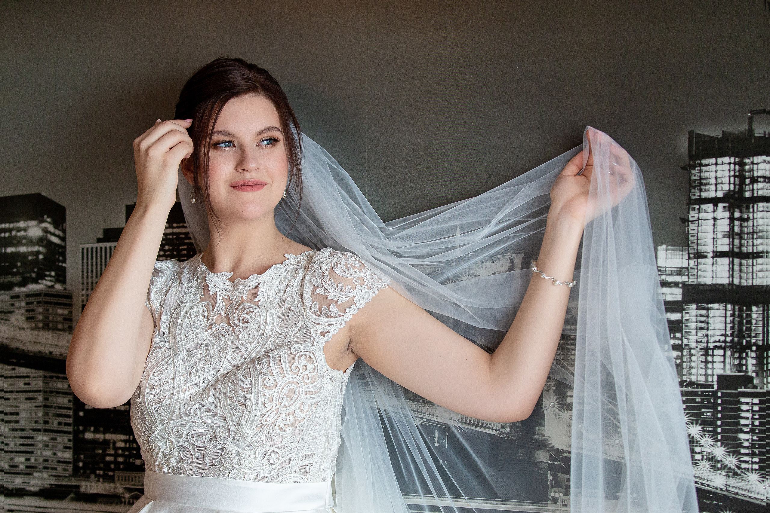 поясной портрет невесты дома