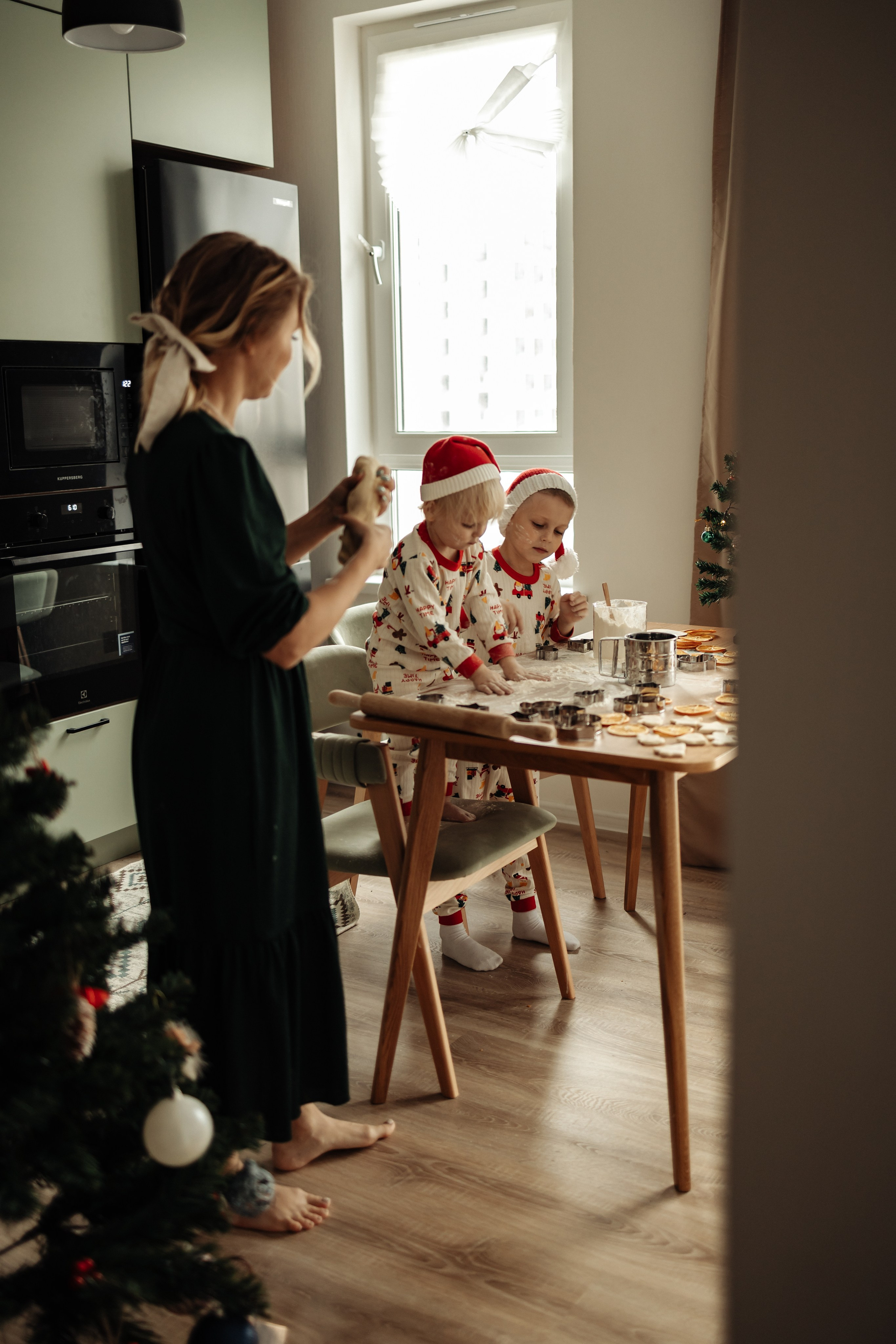 Новогодняя съёмка Валерии и её чудесных сыновей. Семейный и детский фотограф в Москве Маргарита Сереброва
