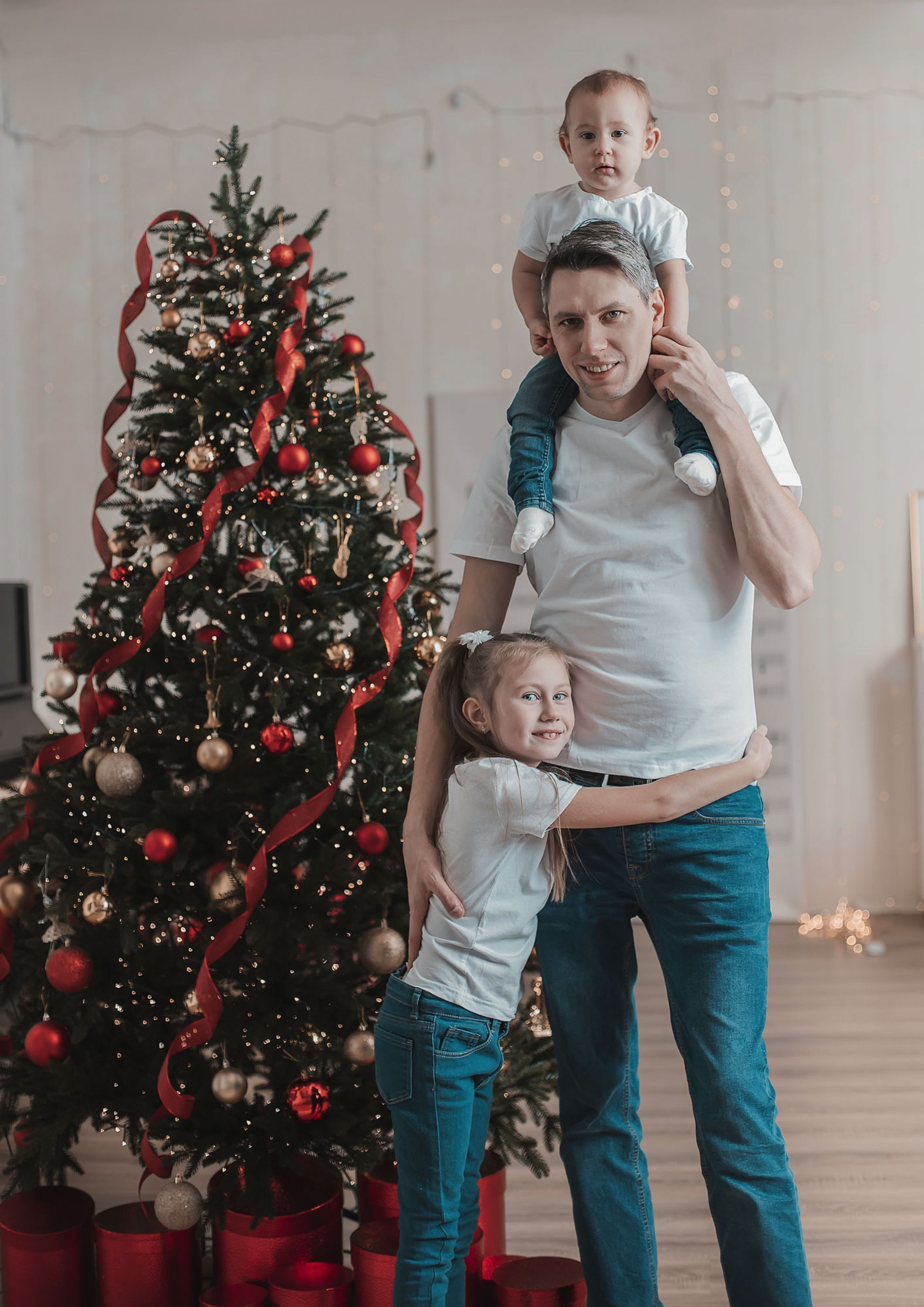 Новогодняя семейная фотосессия «Юля и Алексей». Семейный, индивидуальный фотограф в Москве Ангели Марина