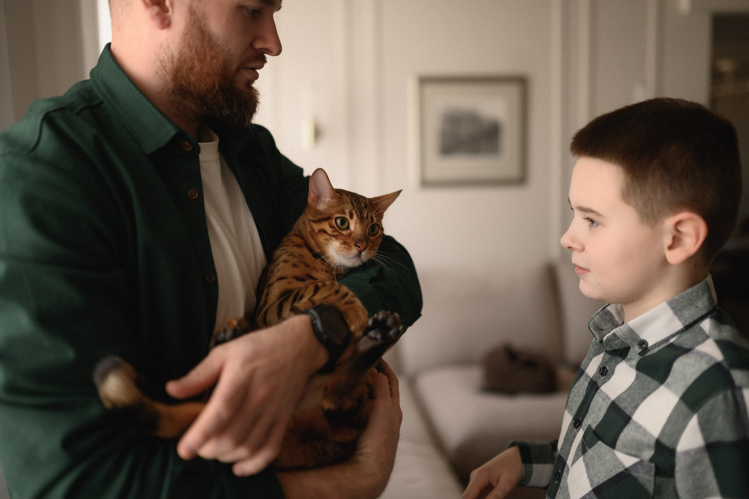 Валентин, Ирина, Евсей, Кира и Агата дома. Семейный и свадебный lifestyle-фотограф в Москве Мария Петрова