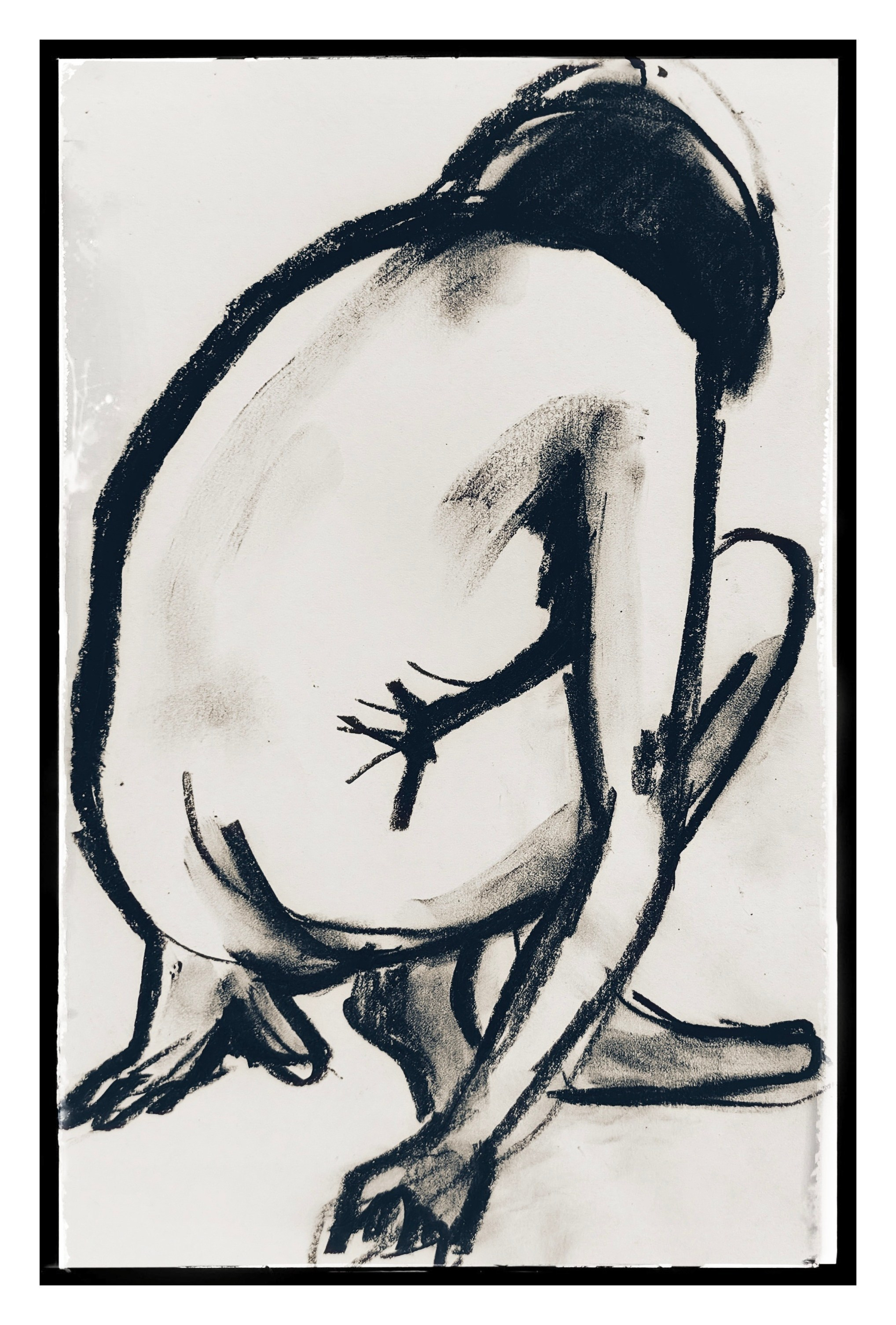 "Женщина", уголь, бумага, 29*42 см, 2026