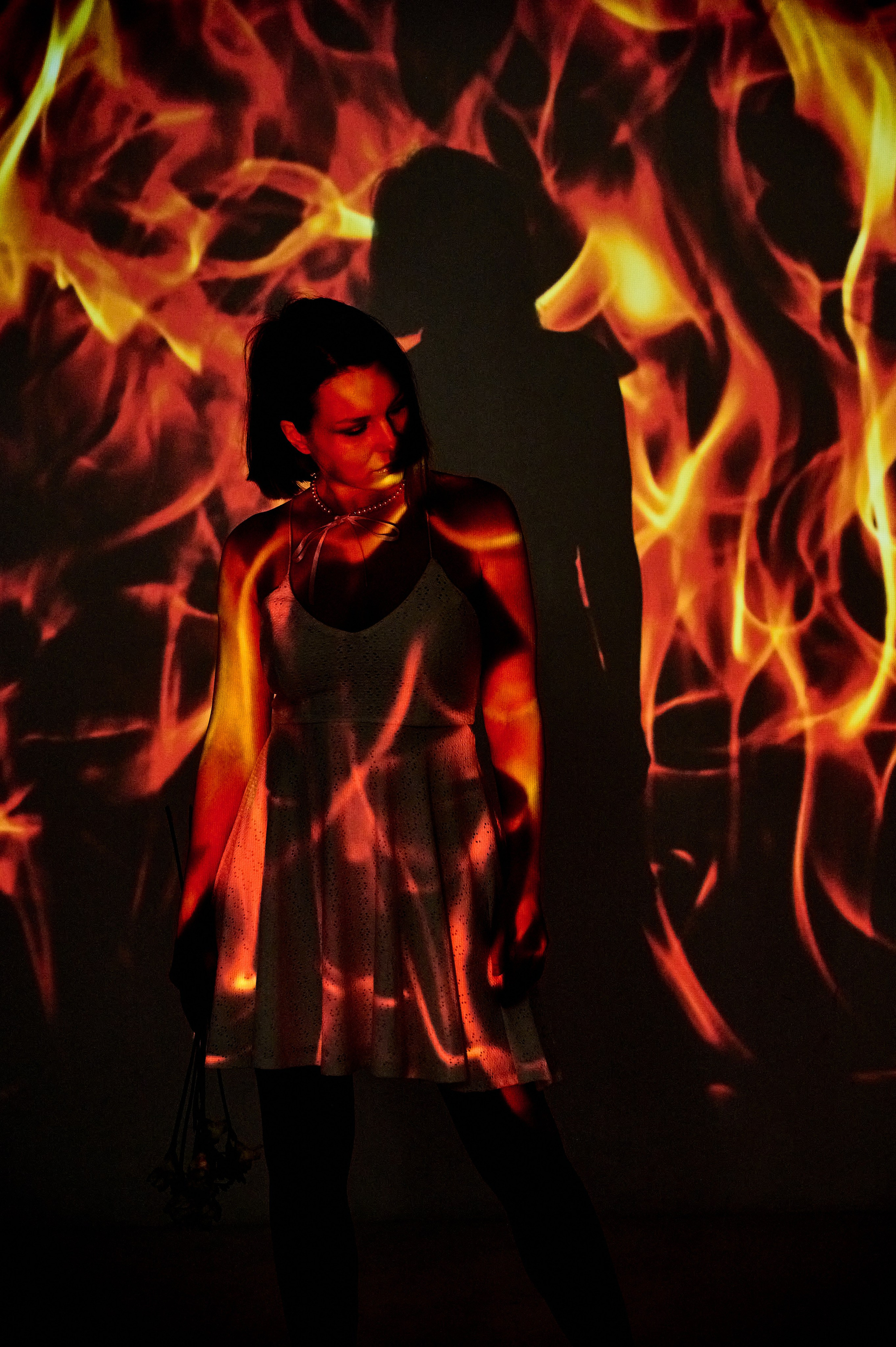 Фотосессия Ксении с проектором