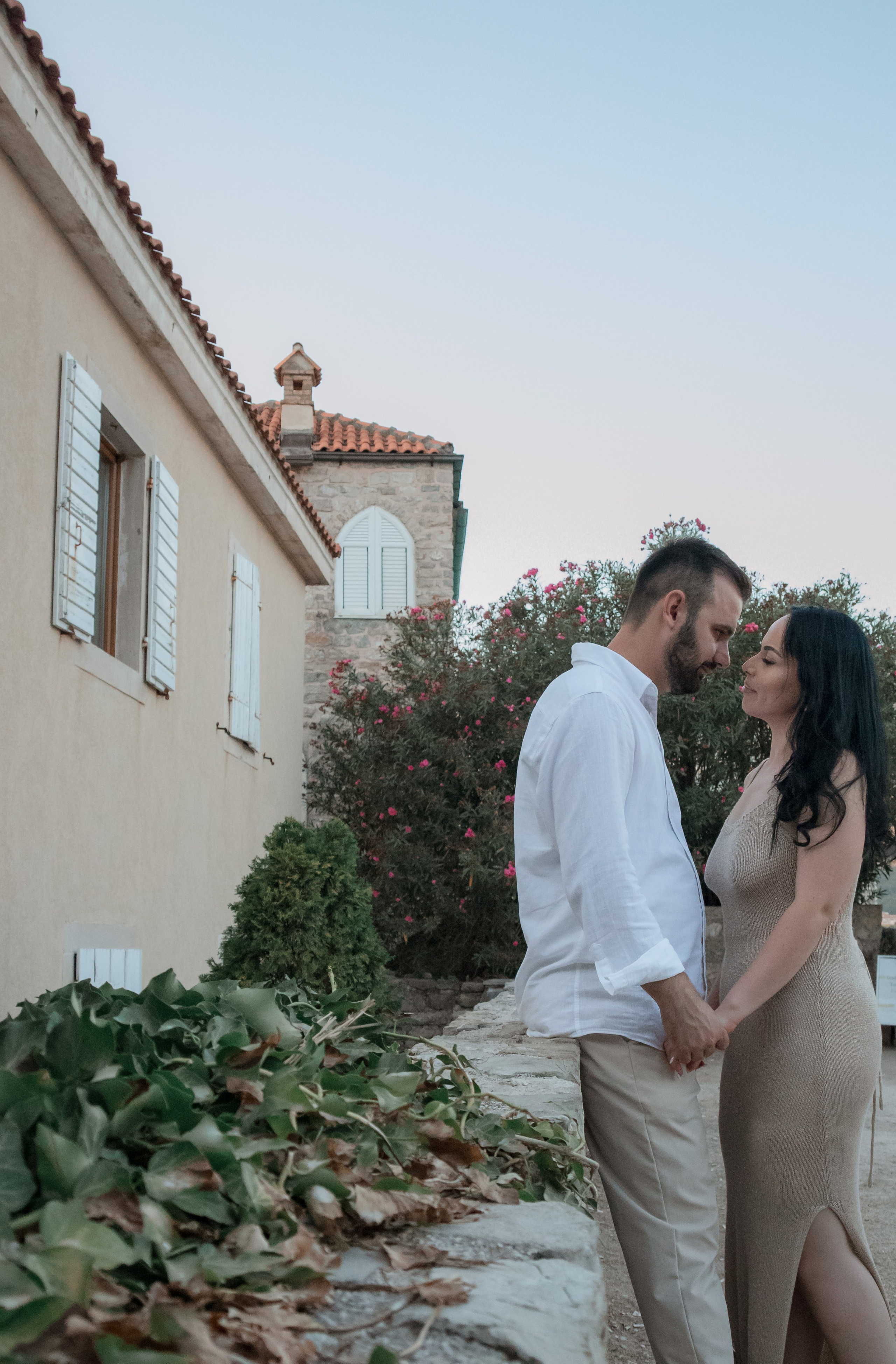 Engagement photo shooting in Montenegro. Portrait photographer in Tivat Montenegro Katerina Kirsanova