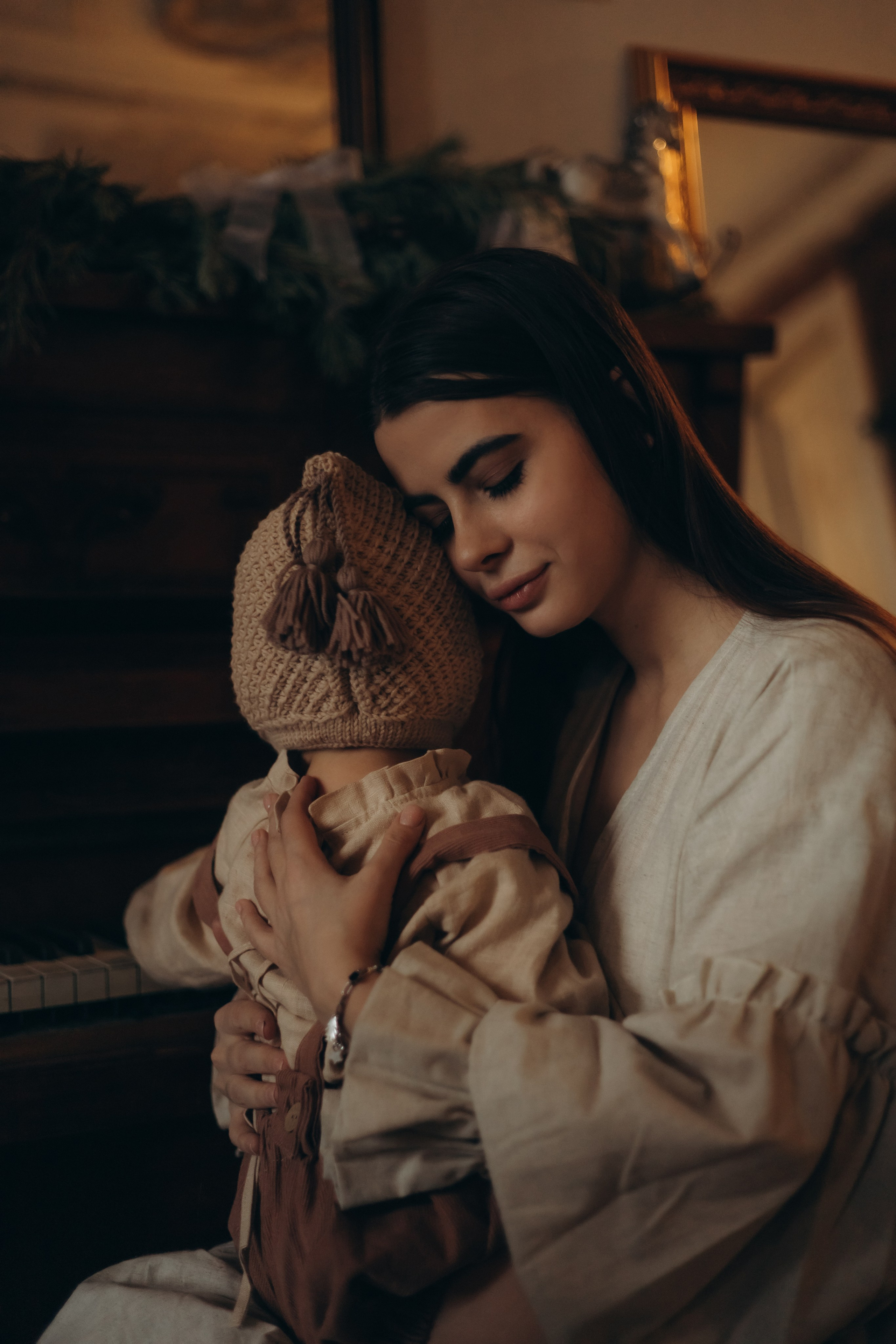 Валя и малышка Ева. Семейный, домашний, ньюборн фотограф Москва Цветкова Елизавета