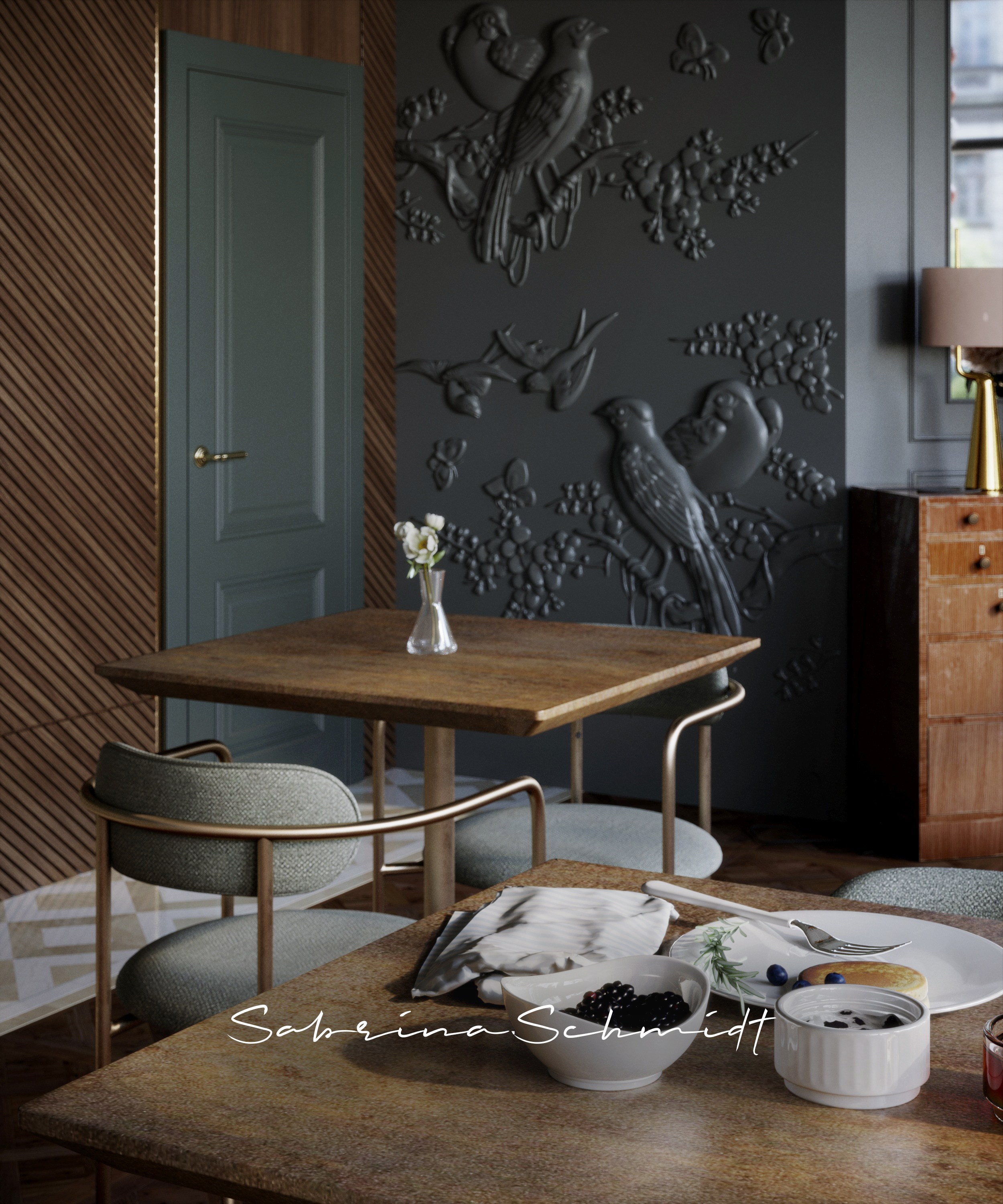 Кафе — Сытый кот. Портфолио 3D визуализатора