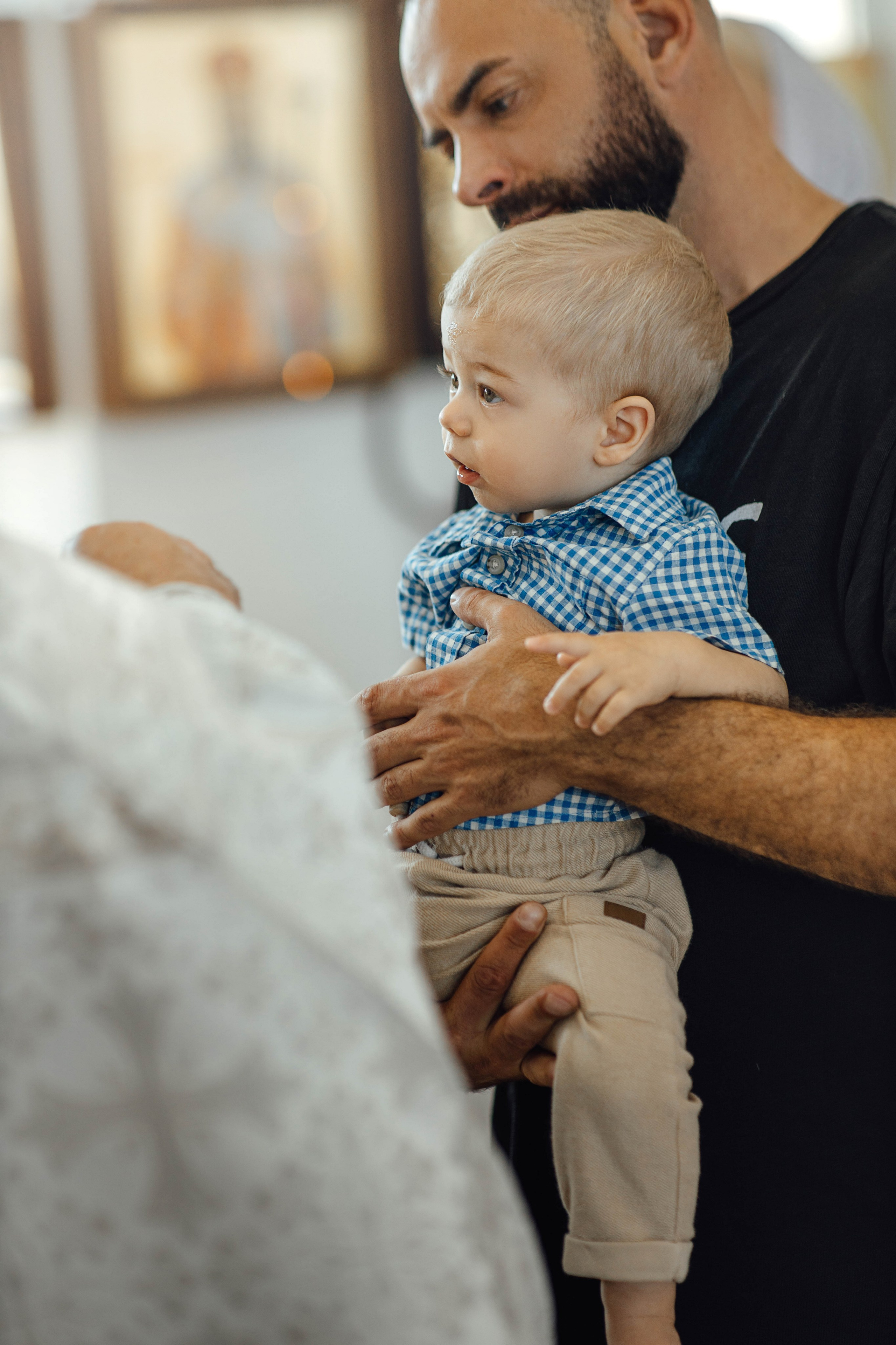 Крещение Энвера (Михаила), д. Колядищи, храм Успения Пр. Богородицы, август 2025