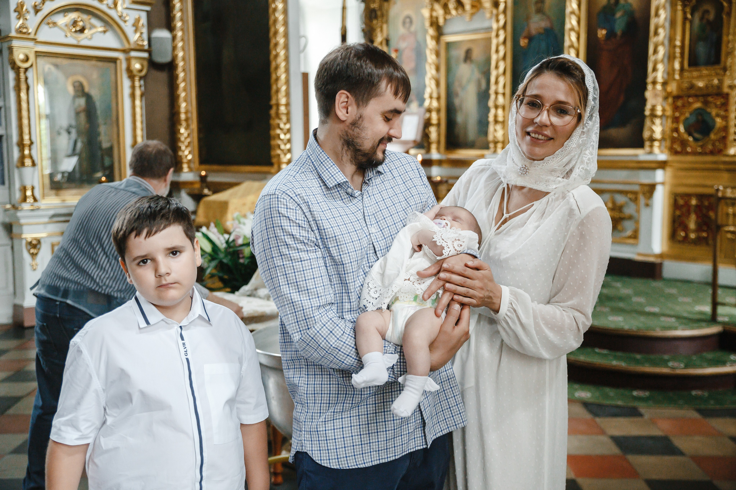 Крещение в храме Спаса Нерукотворного Образа в Б.Свинорье Г.Москвы. Фотограф на Крещение Москва