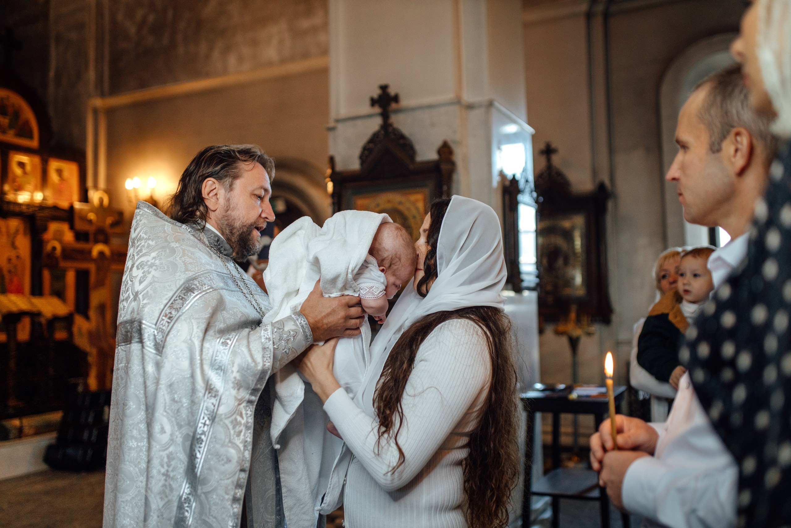 Крещение Тимура храм иконы Всех Скорбящих Радость, октябрь 2024