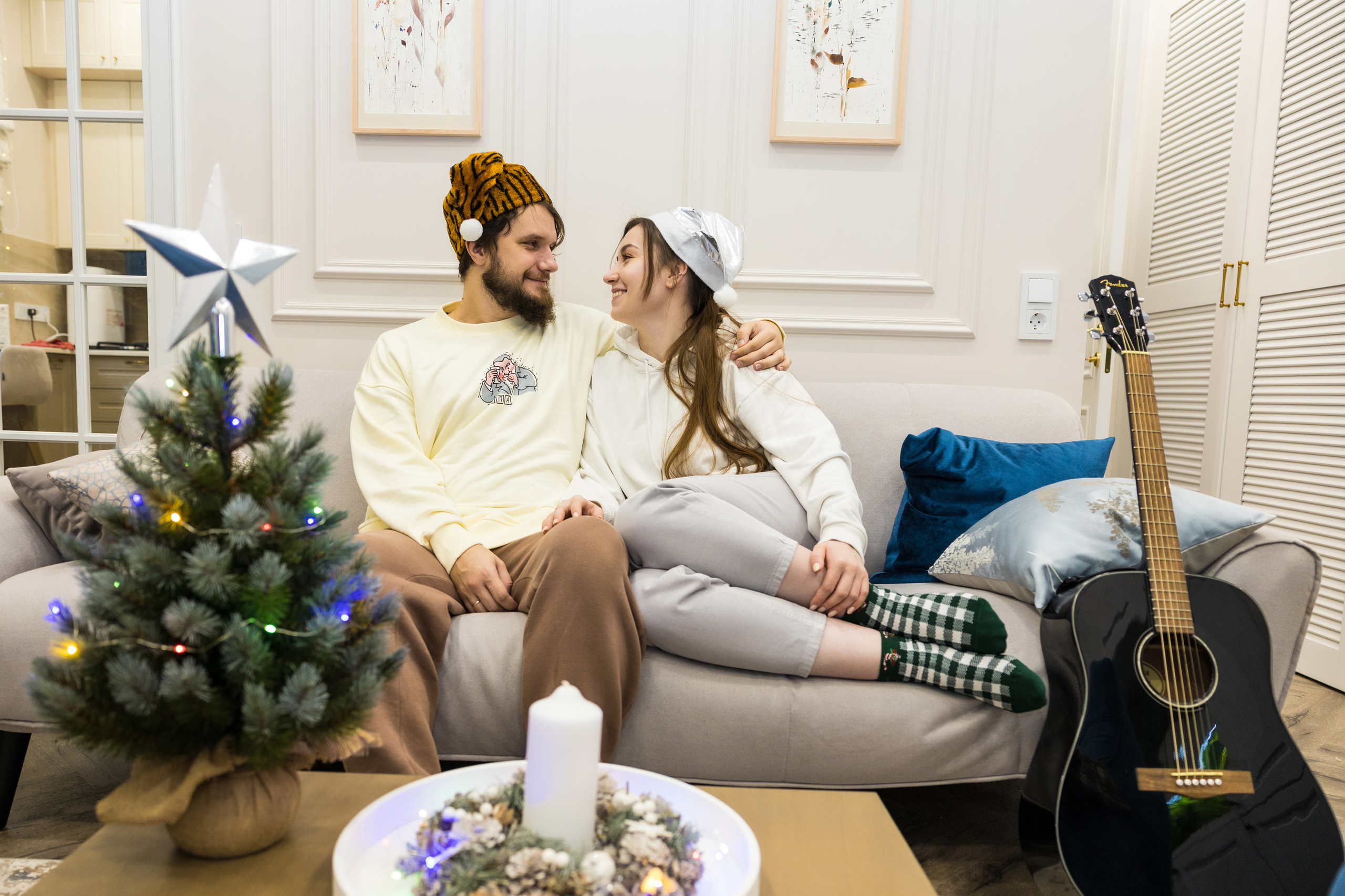 Предновогодне-домашняя лав стори. Репортажный и студийный фотограф в Москве — Софи