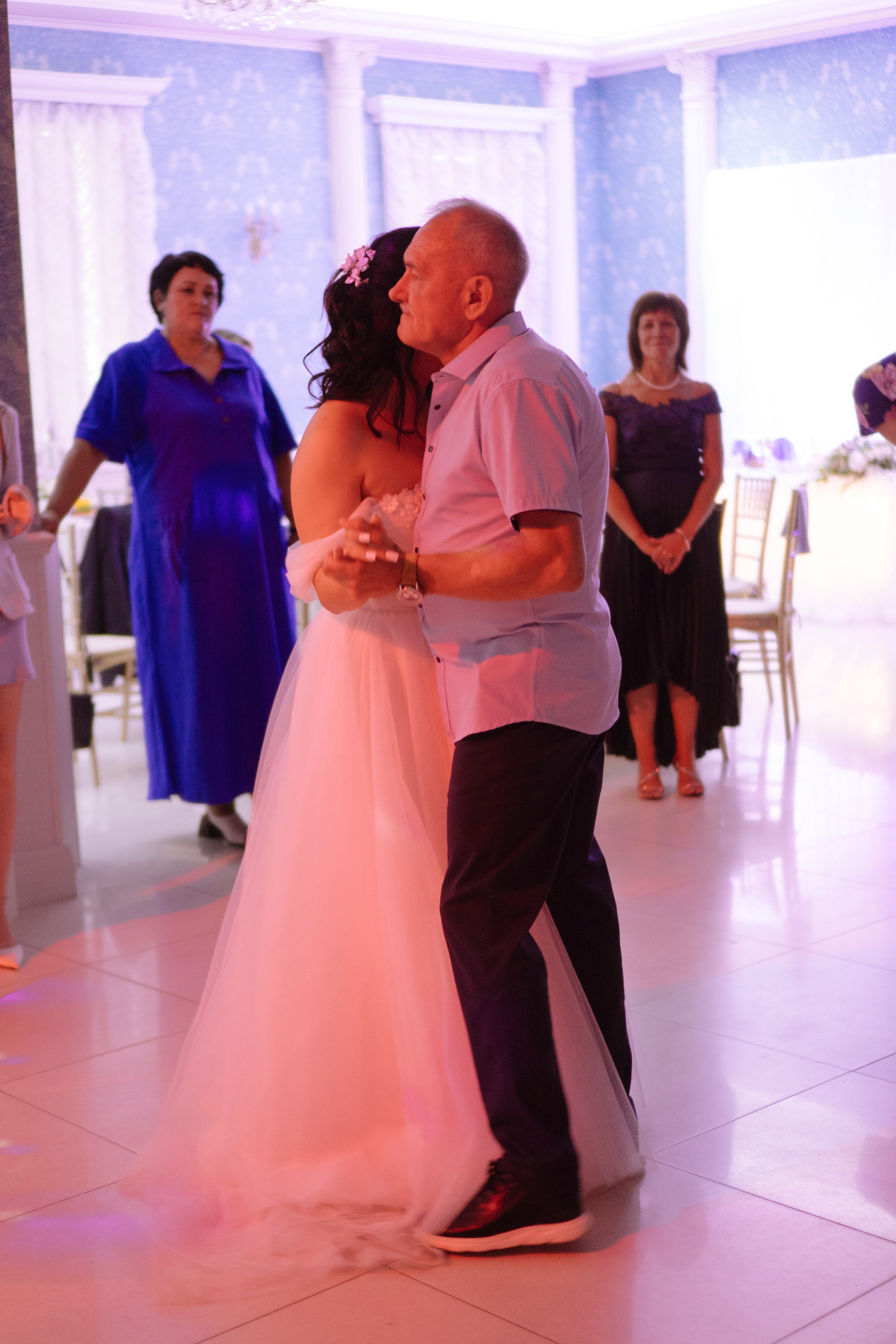 ТАНЕЦ ОТЦА И ДОЧЕРИ НА БАНКЕТЕ (СВАДЕБНАЯ ФОТОСЕСИИЯ БАНКЕТА). Профессиональный фотограф, Санкт-Петербург — Виктория Богомолова