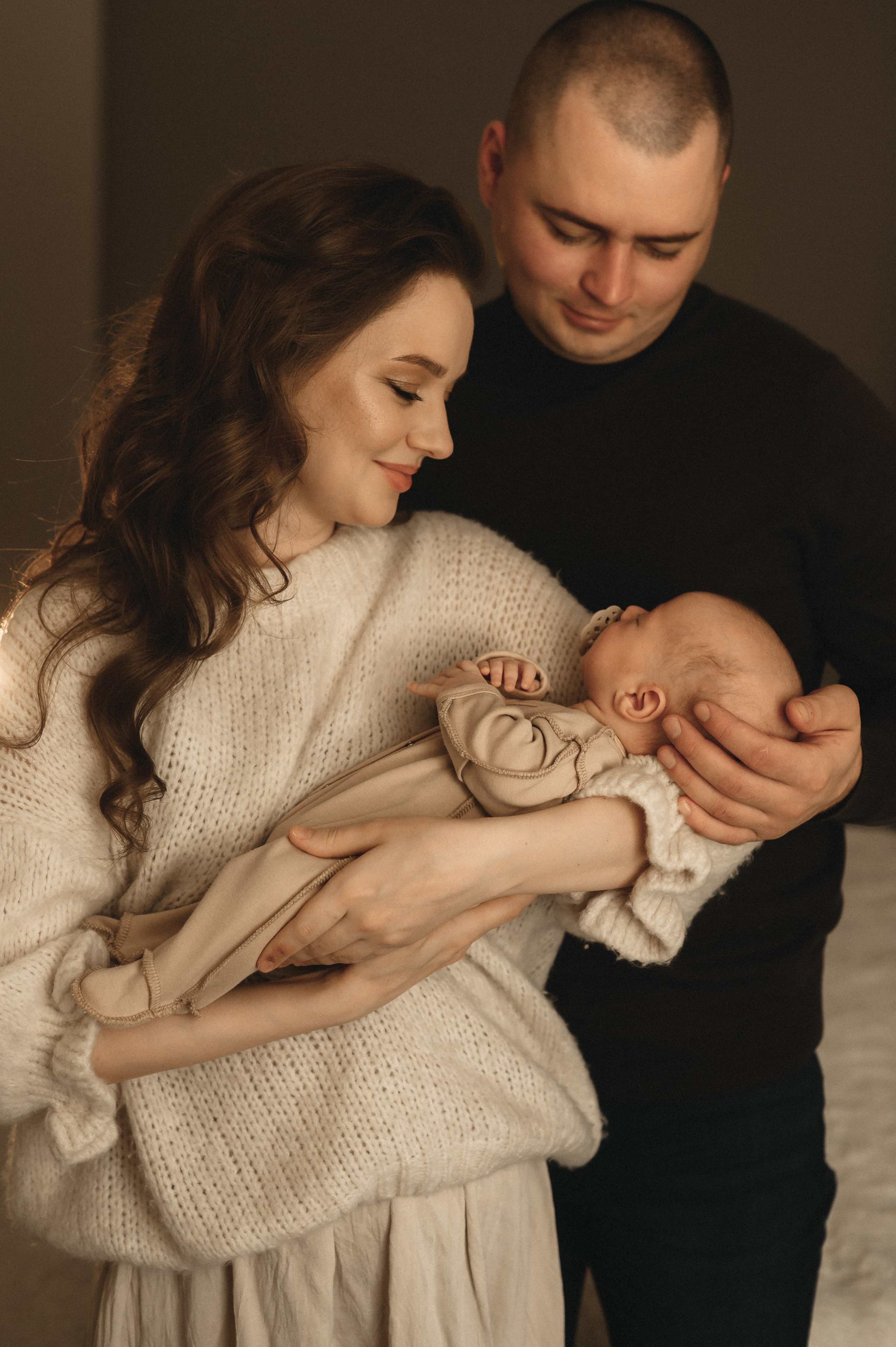 Первый месяц. Мама, папа и малыш. Семейный фотограф в г. Ставрополь, Сорокина Мария