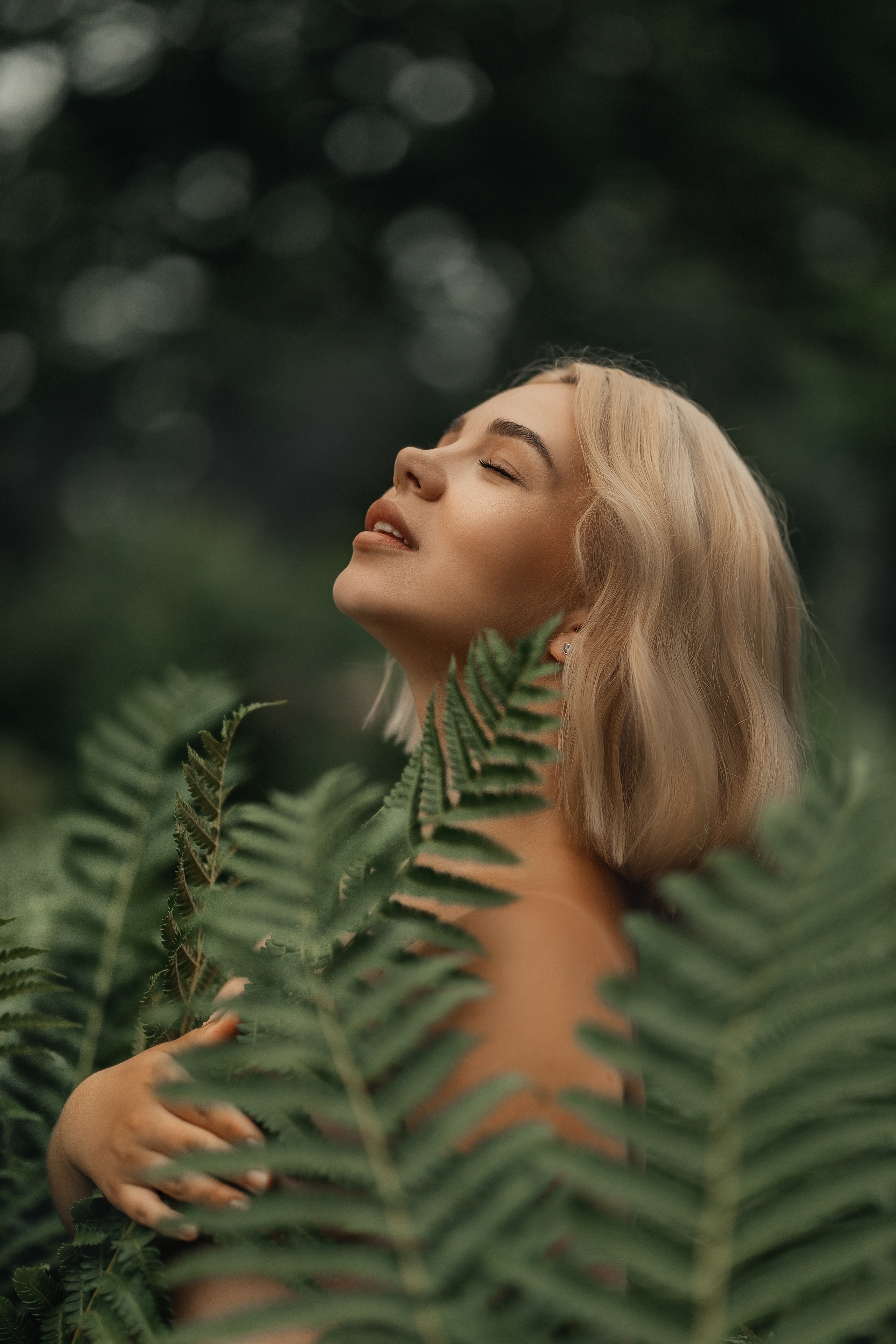 Мария, беременность в папоротнике. Фотограф женского портрета, беременности и материнства Харькова Елена
