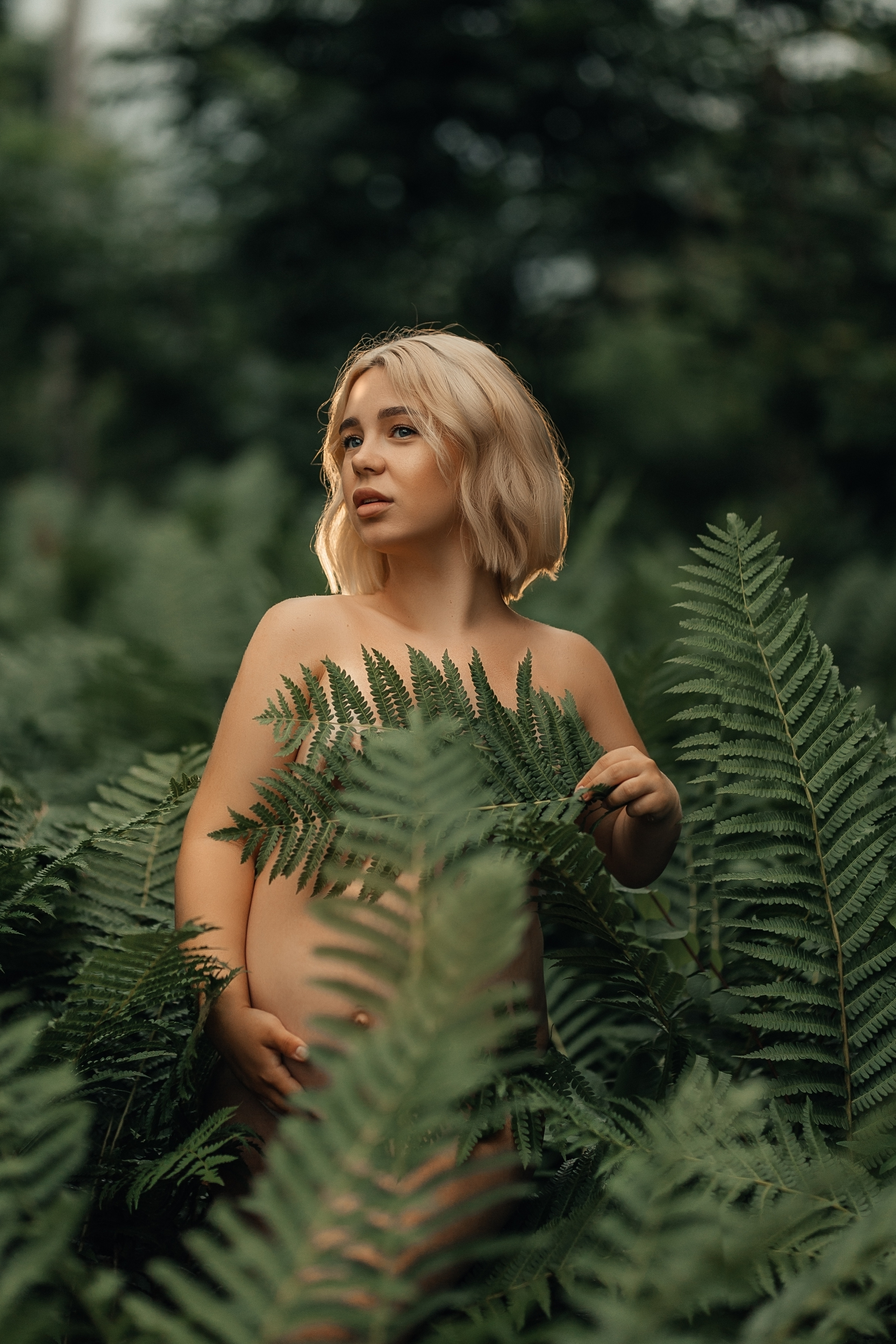 Мария, беременность в папоротнике. Фотограф женского портрета, беременности и материнства Харькова Елена