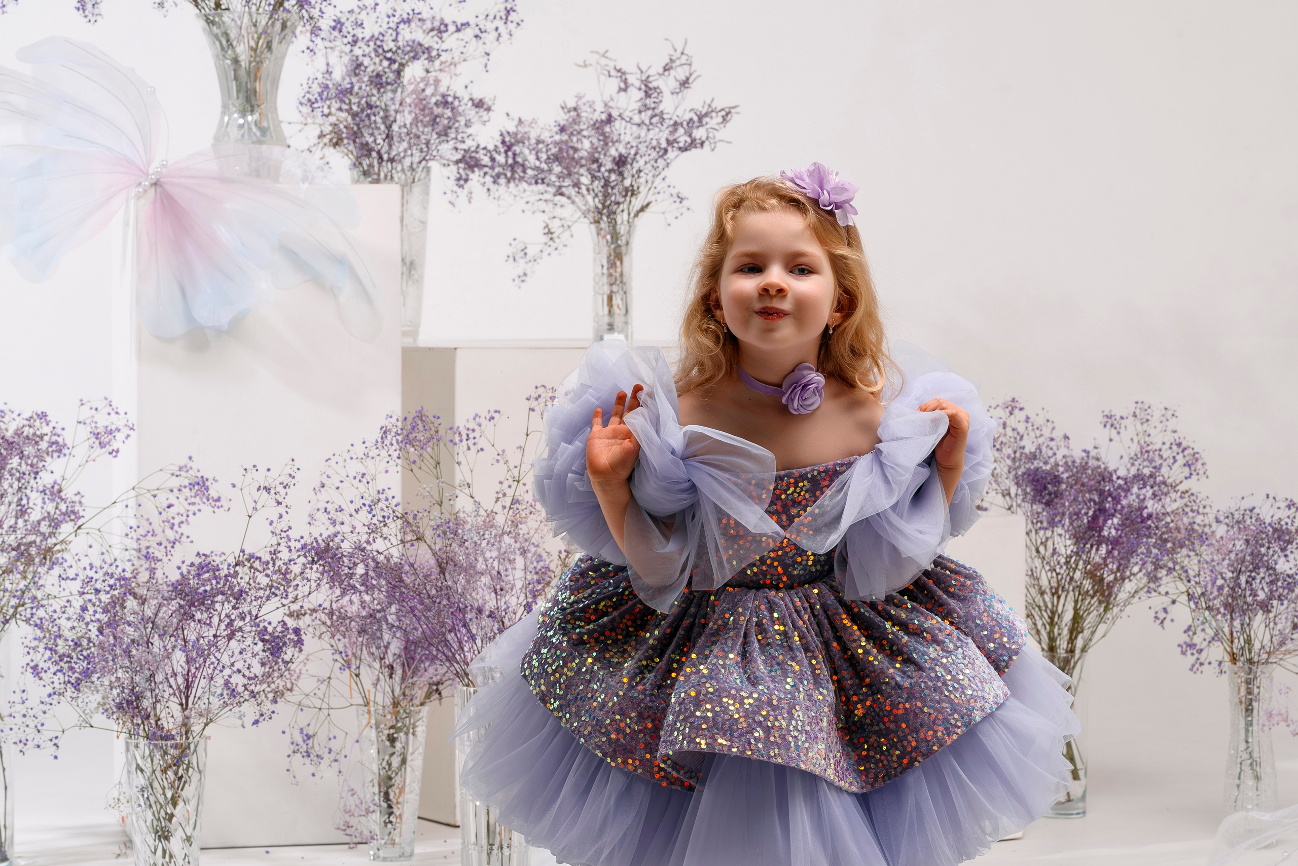 Нежная фотосессия девочки. Детский студийный фотограф Сочи
