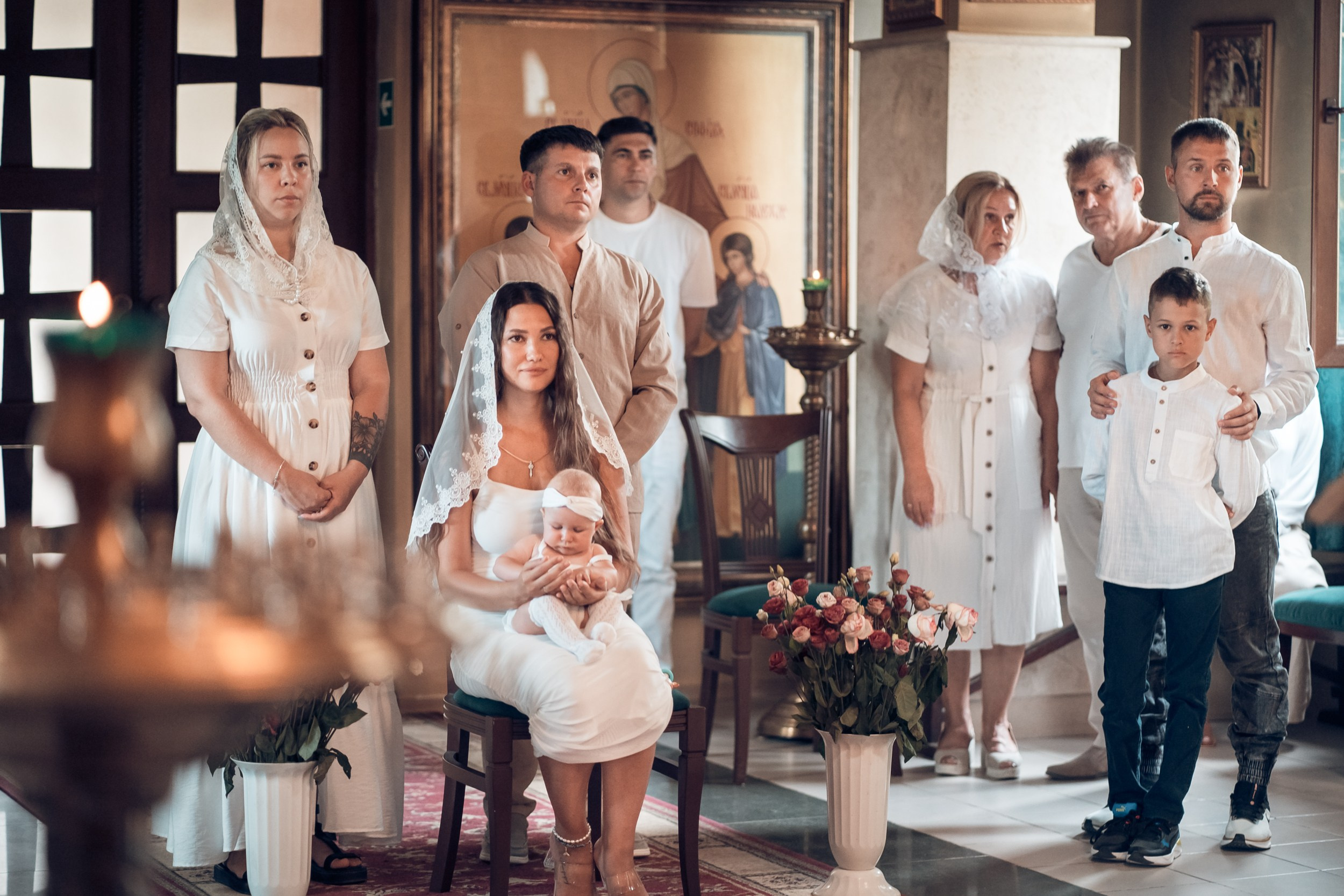 Крещение в храме Прп.Сергия Радонежского с. Орлиное. Церковный фотограф Севастополь