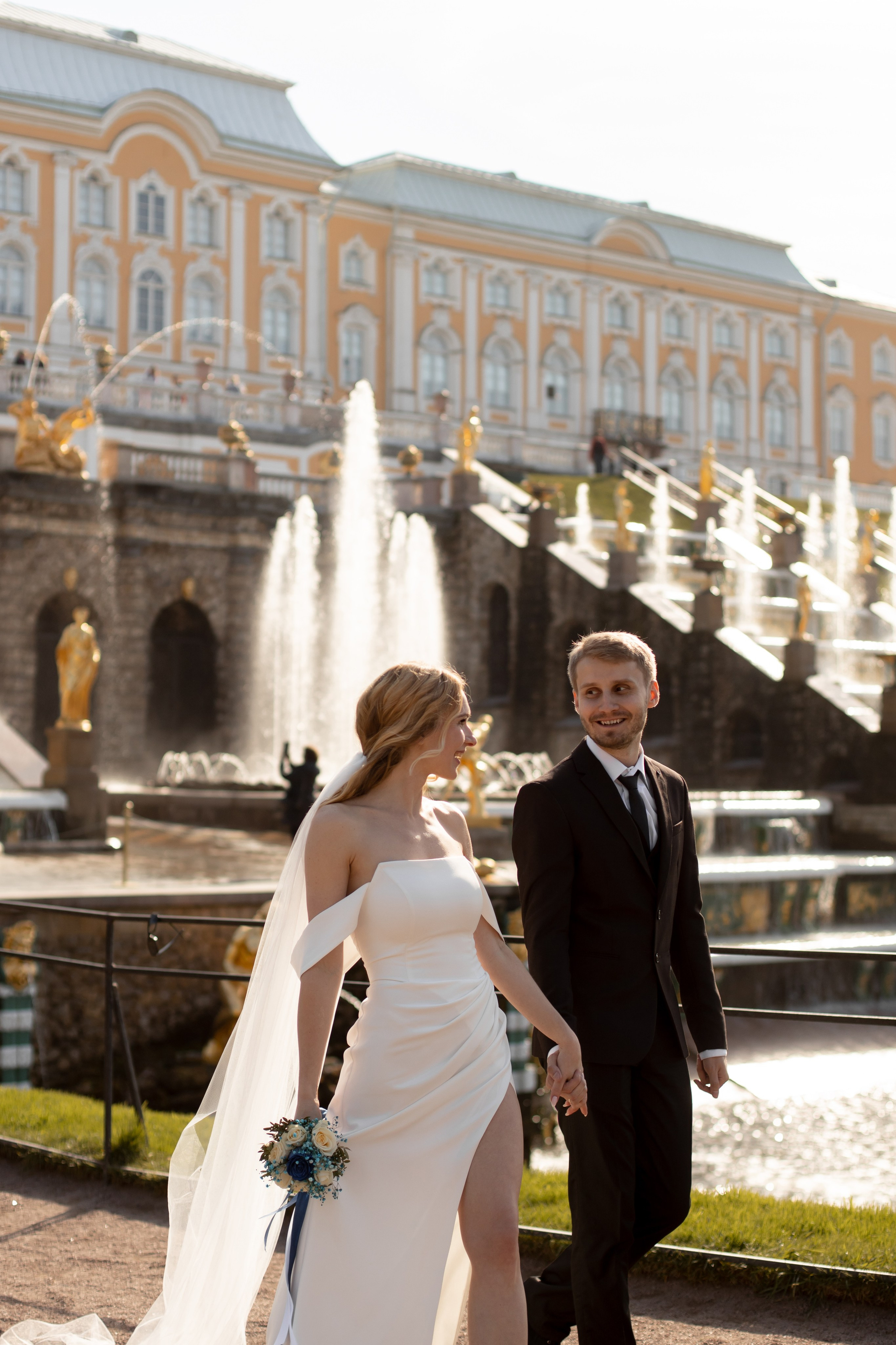 Петергоф / ЗАГС + прогулка. Свадебный и семейный фотограф в Москве Диана Левченко