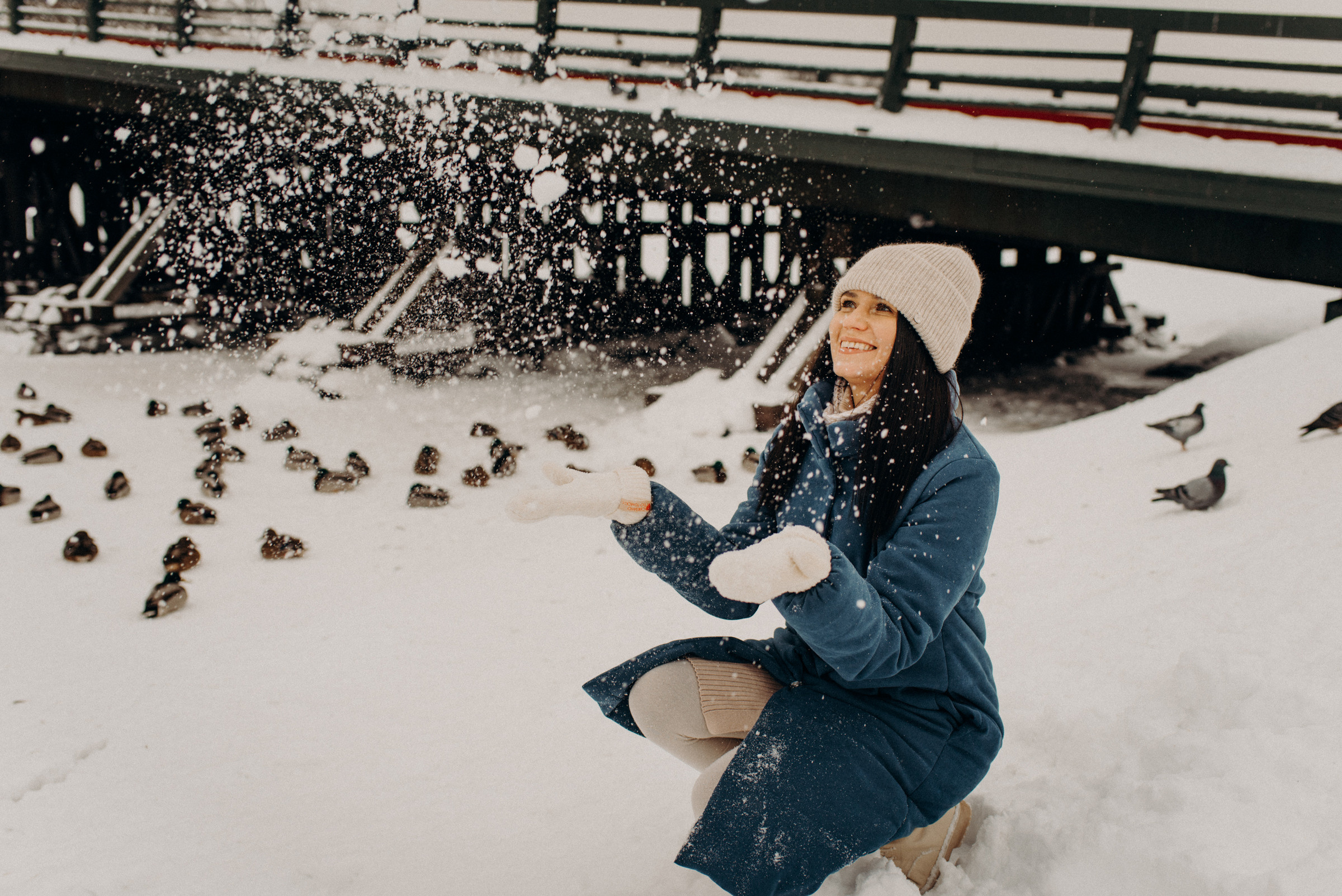 Индивидуальная фотосессия на улице зимой