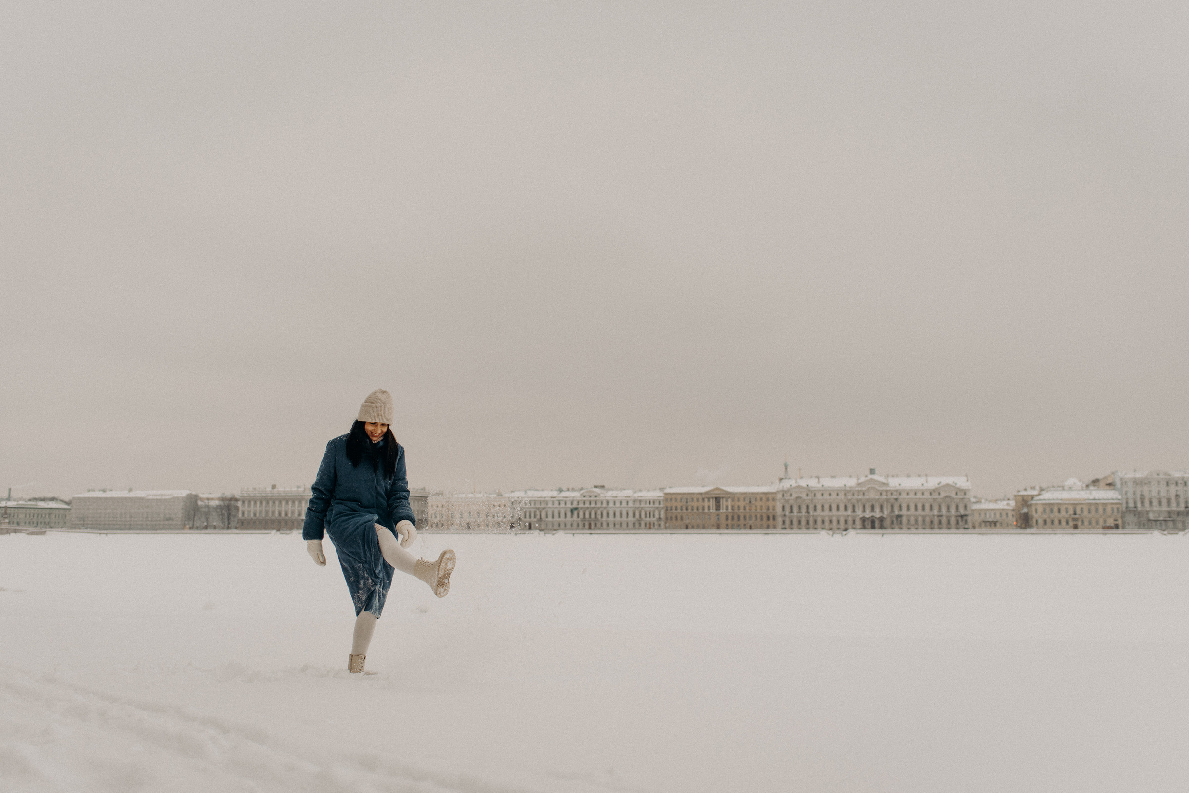 Индивидуальная фотосессия на улице зимой