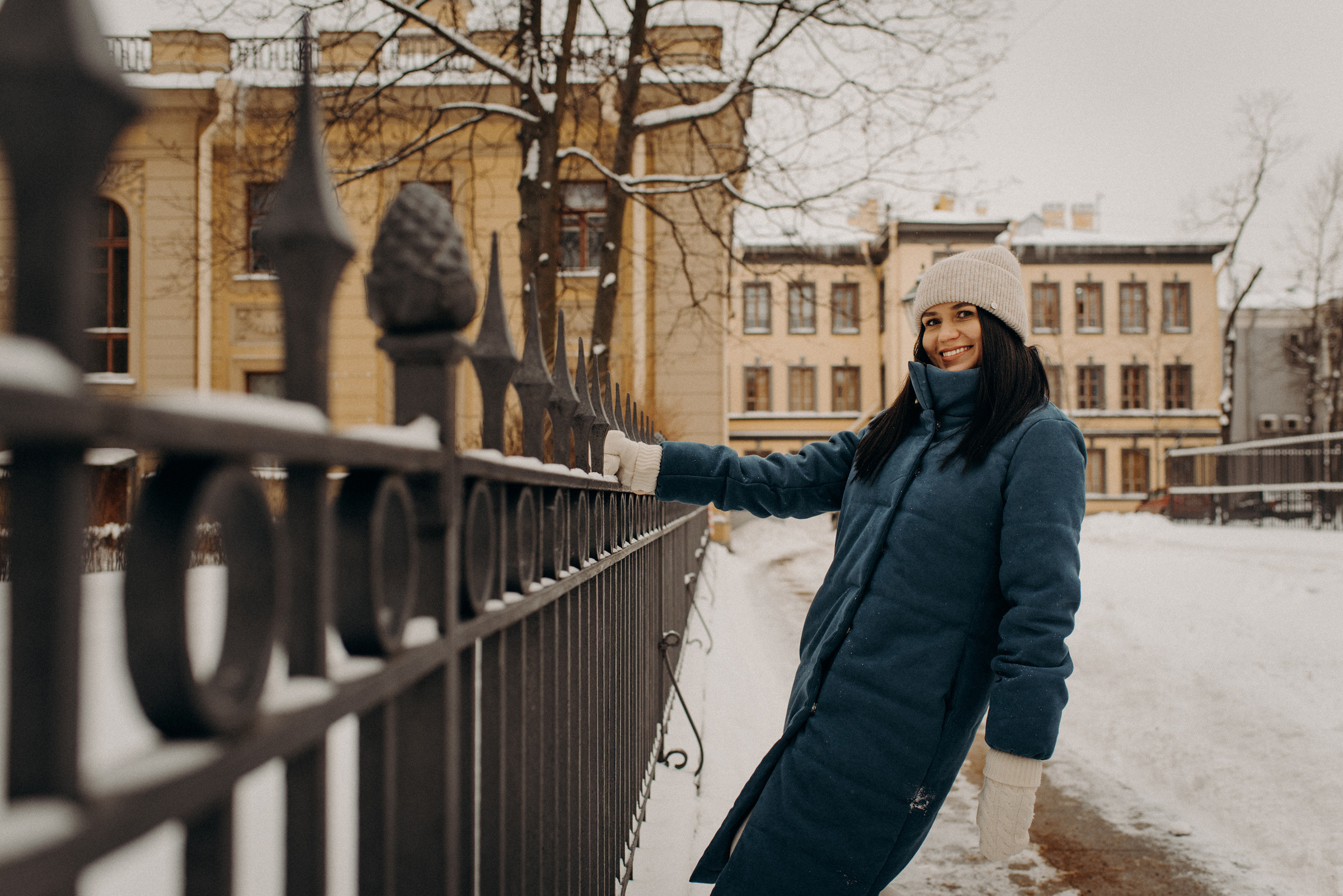 Индивидуальная фотосессия на улице зимой