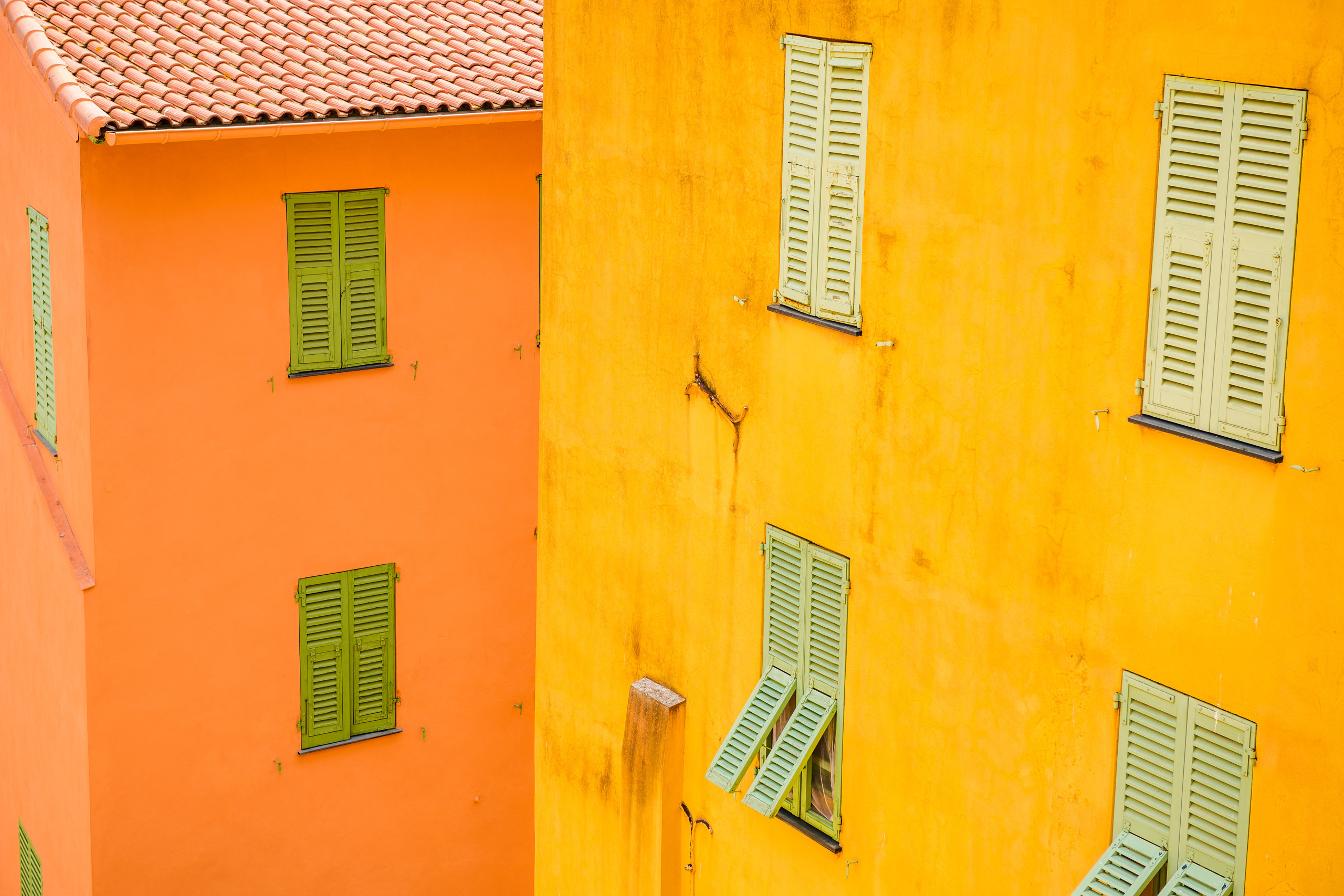Ментон,Франция, Лазурный берег, оранжевый, Авторская фотография для интерьеров