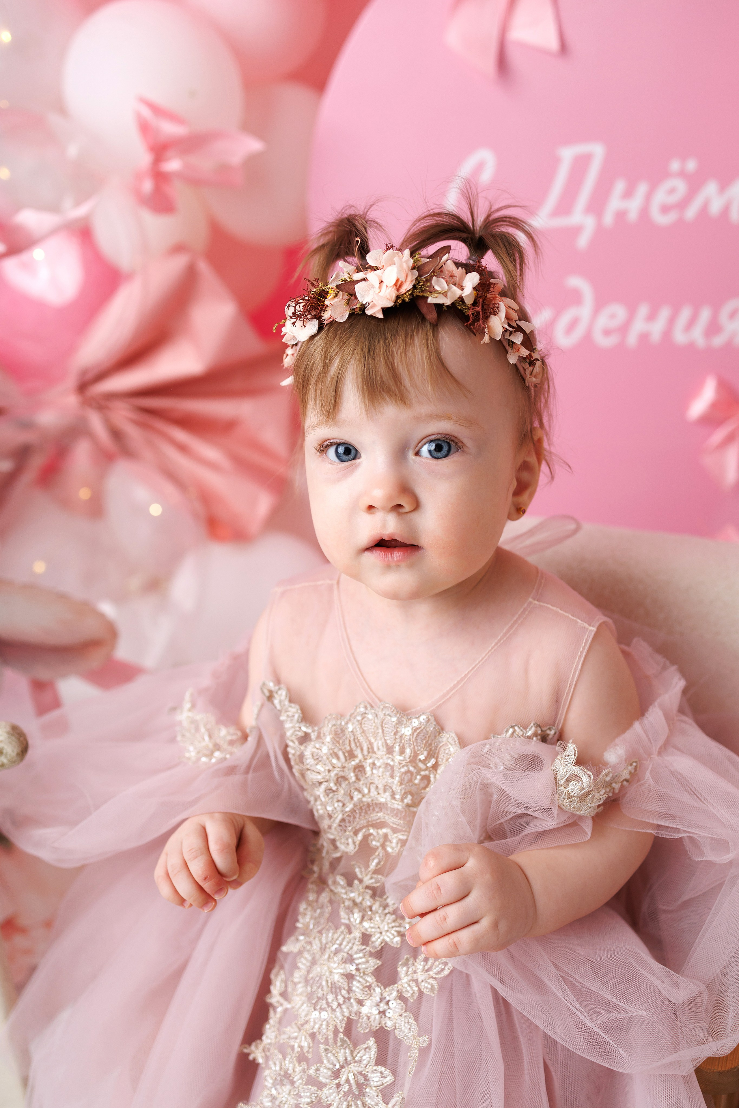 Аделине 1 годик. Фотограф новорожденный малышей Новосибирск
