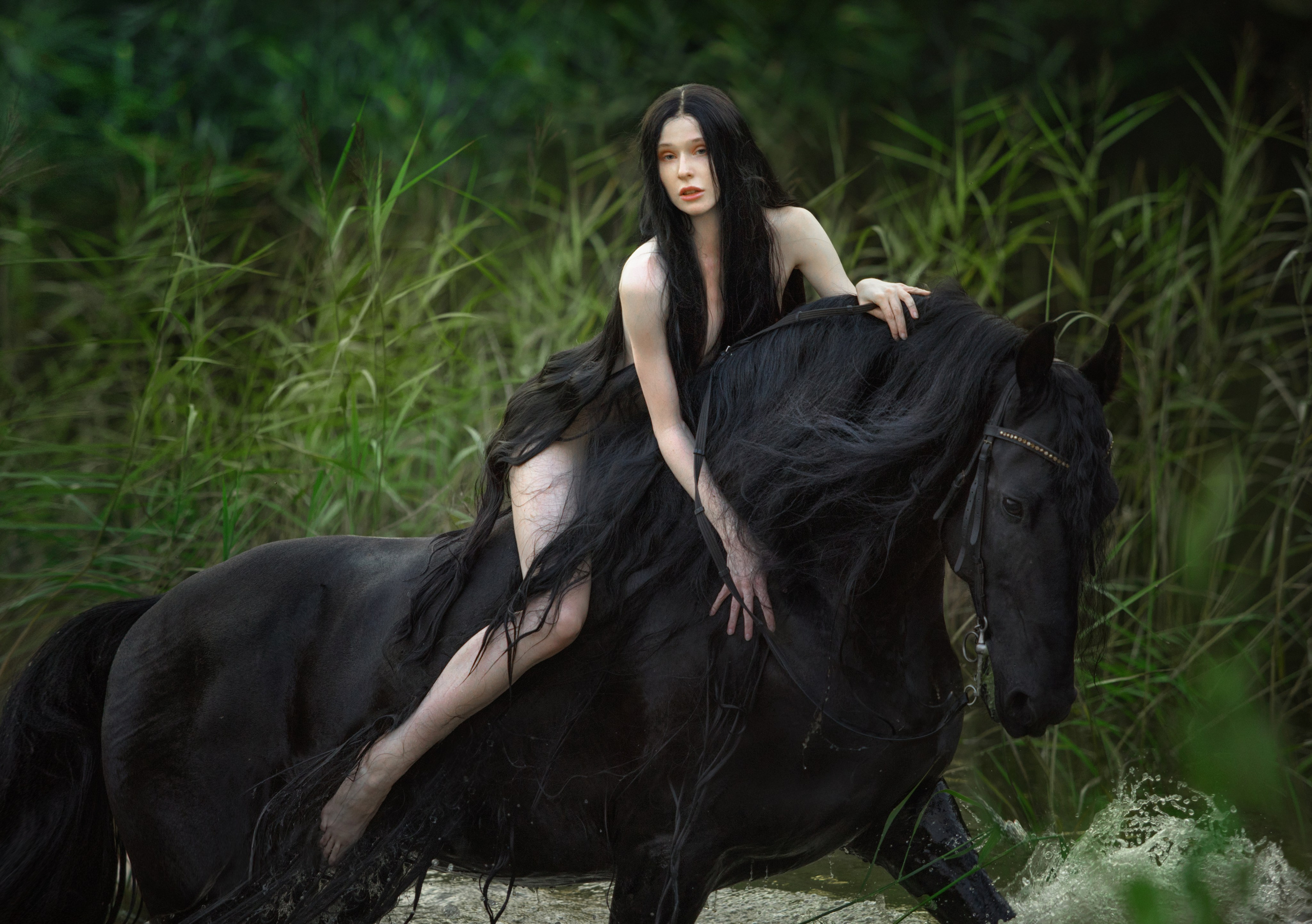 Фотосессия с лошадью в Русском стиле. Ольга Бажутова конный и портретный фотограф в Москве