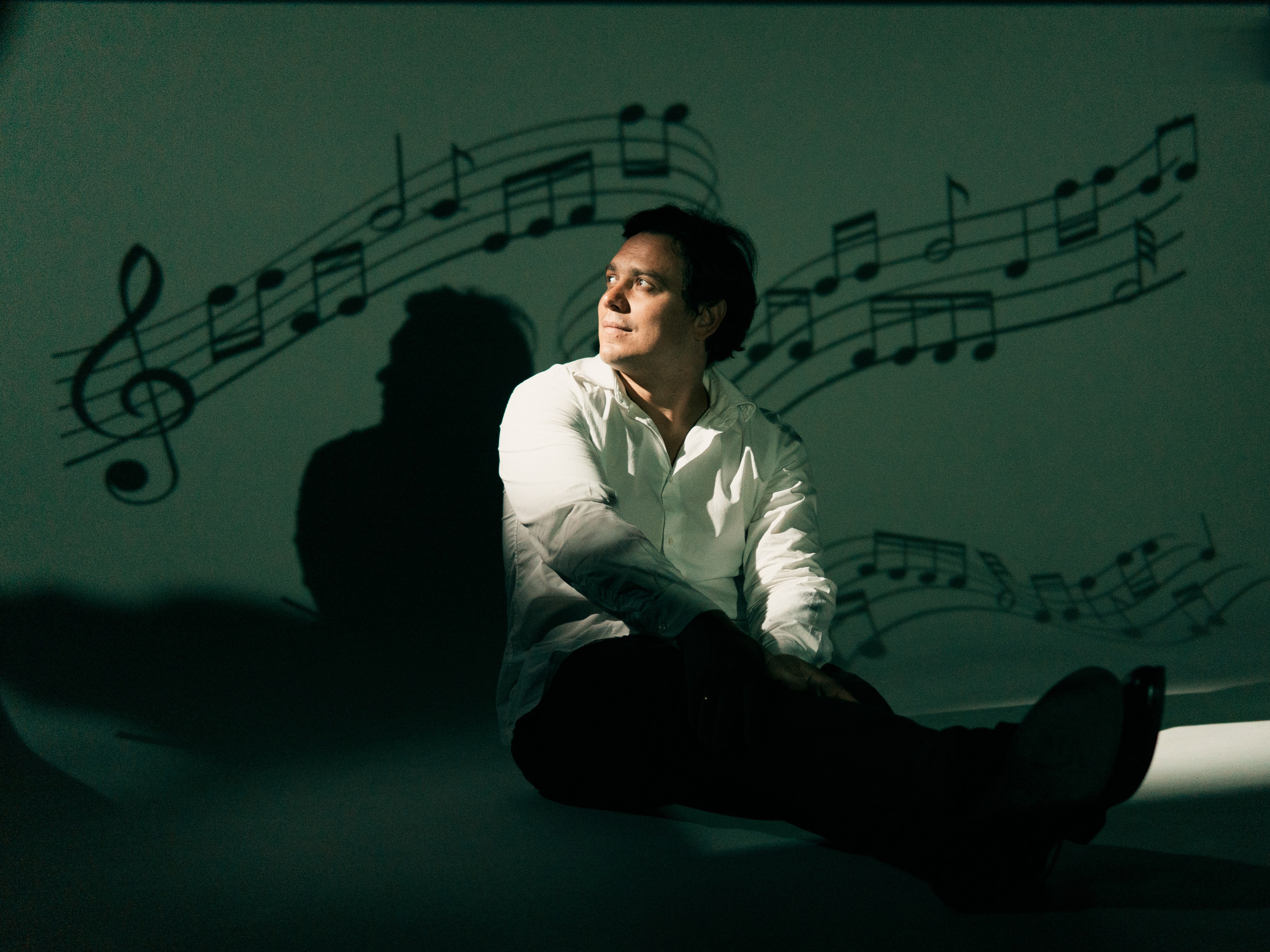 ноты, фото с нотами, мужской портрет