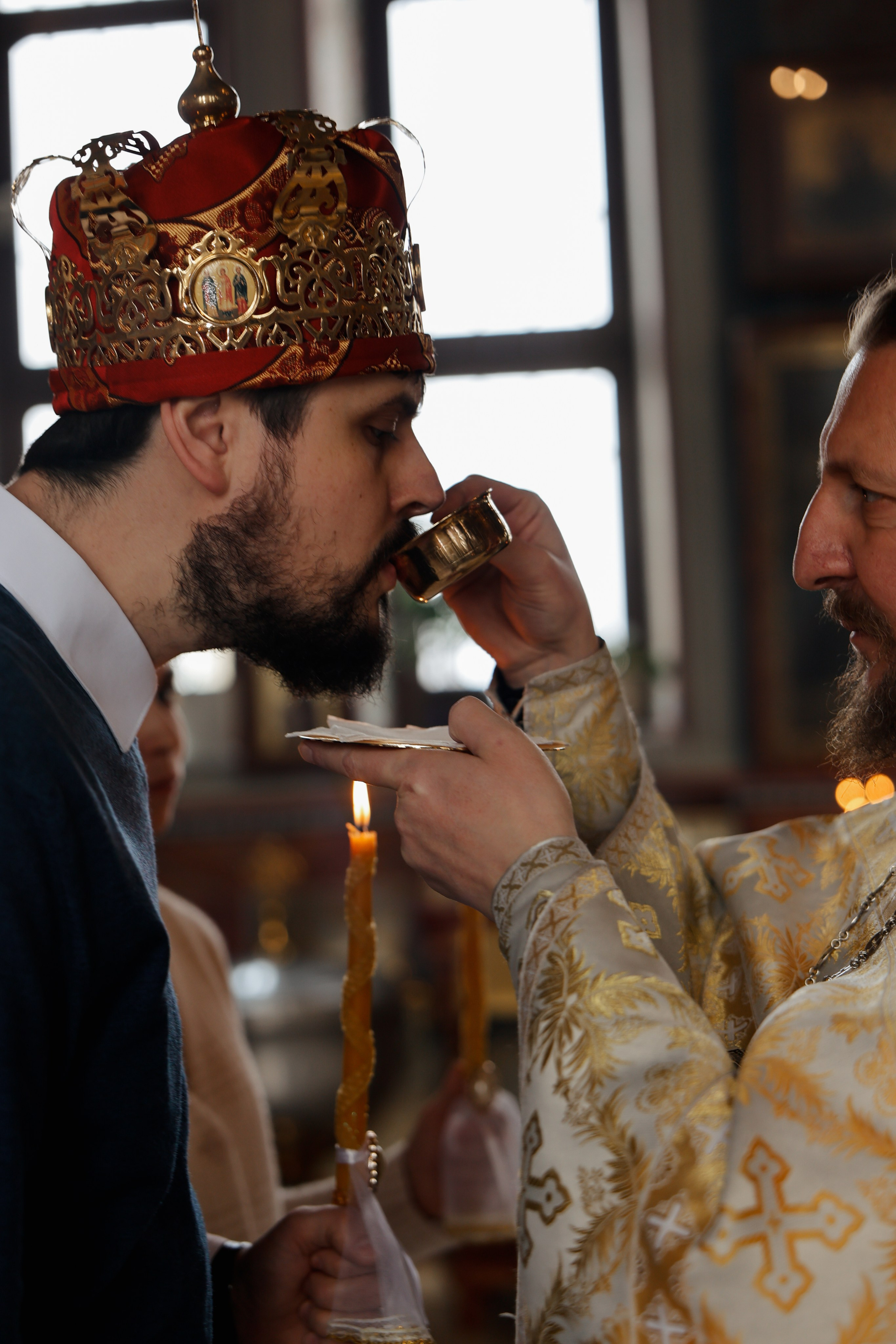 Венчание в Церкви Успения Пресвятой Богородицы в Химках. Фотограф Анастасия Залевская