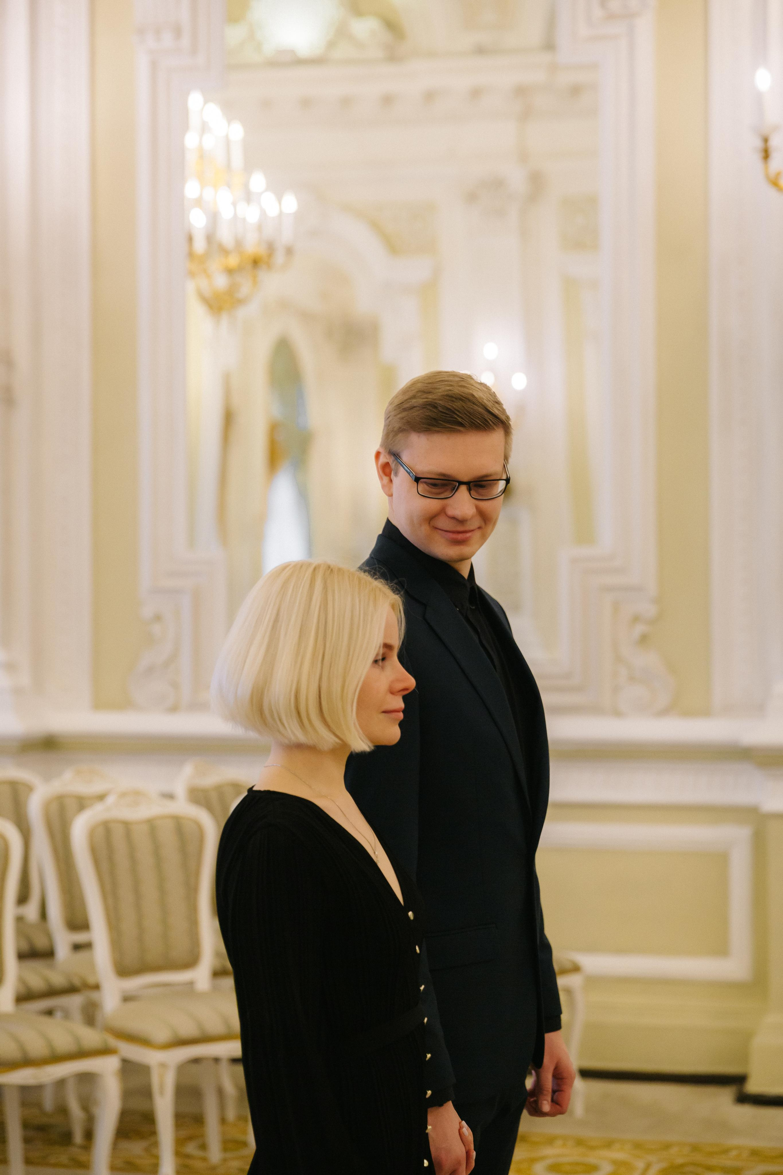 ДЕКАБРЬ | Дворец № 1 регистрация вдвоём. Свадебный фотограф в Санкт-Петербурге Полина Корзухина