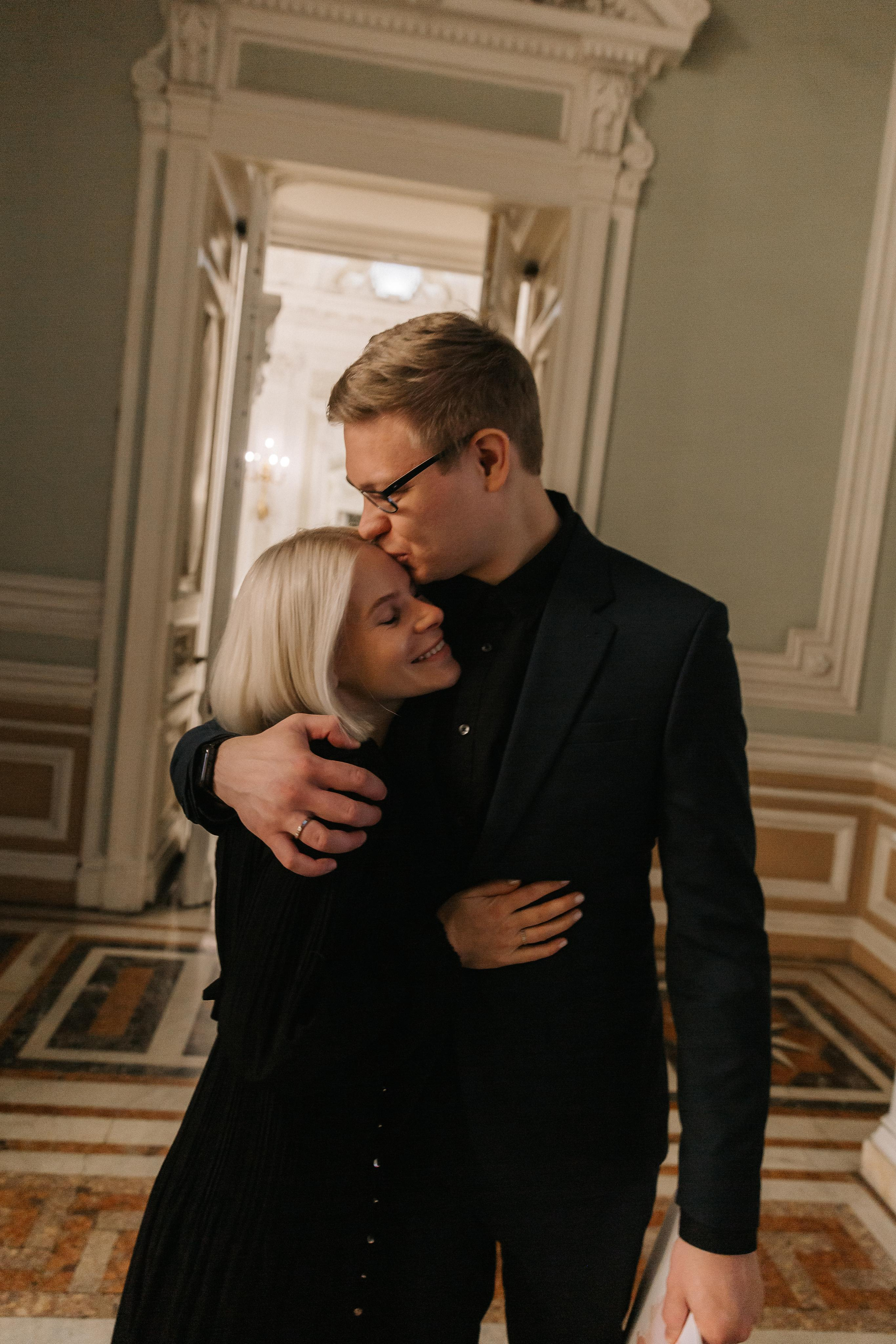 ДЕКАБРЬ | Дворец № 1 регистрация вдвоём. Свадебный фотограф в Санкт-Петербурге Полина Корзухина