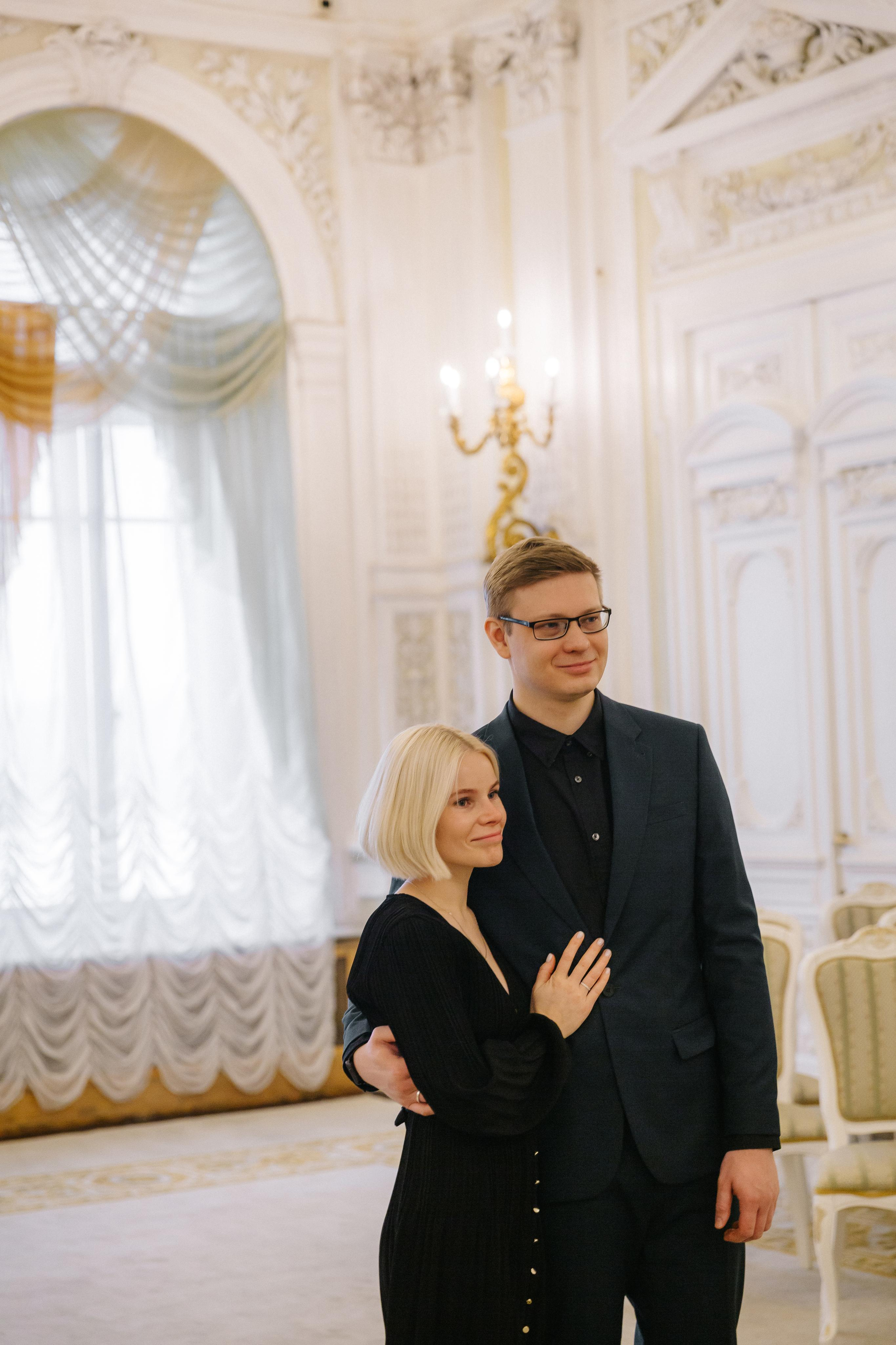 ДЕКАБРЬ | Дворец № 1 регистрация вдвоём. Свадебный фотограф в Санкт-Петербурге Полина Корзухина