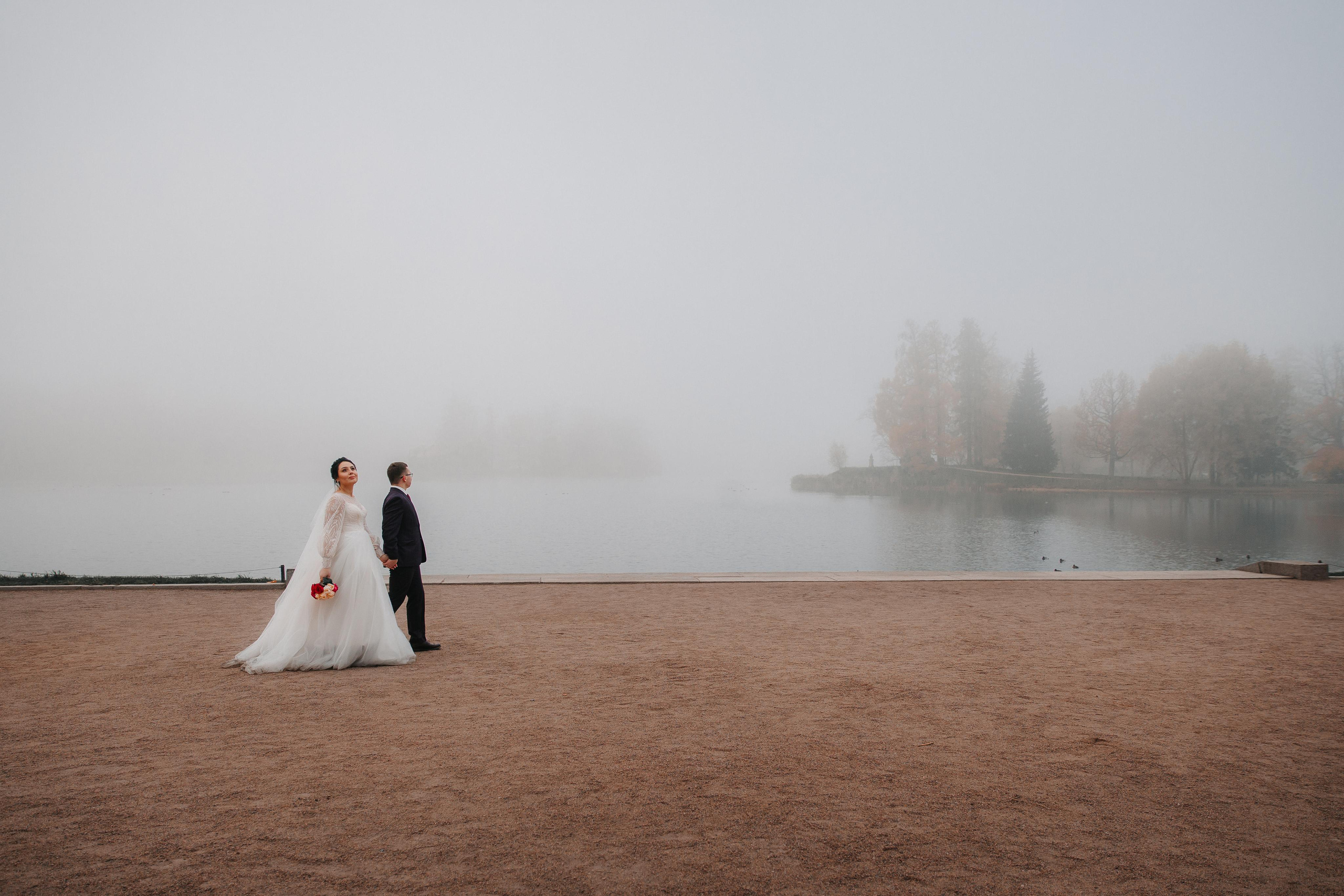 ДВОРЕЦ № 3 Пушкин| Октябрь, Екатерининский парк. Свадебный фотограф в Санкт-Петербурге Полина Корзухина