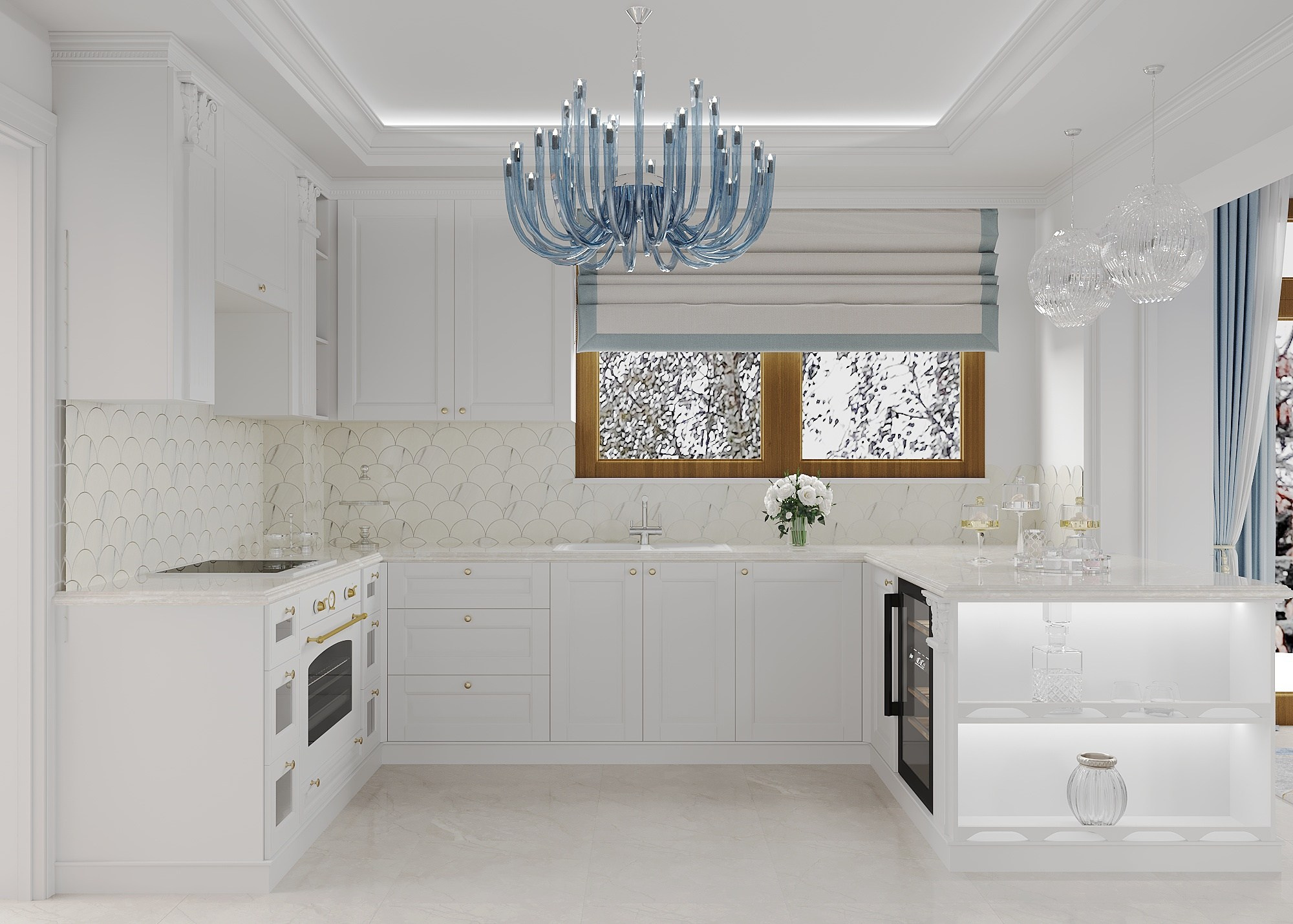 CASA A NIKOLINO - 3, MOSCA. Irina Balykina — Interior 3D Visualisation