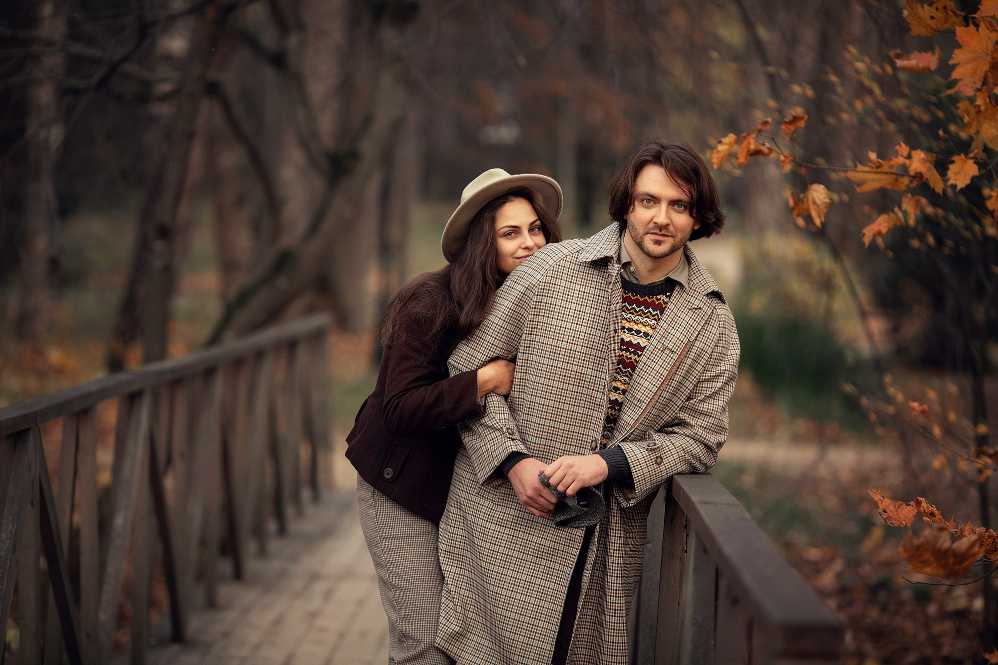 Стильная осенняя съемка пары в исторической усадьбе. Tatyana Nadezhdina Family photographer