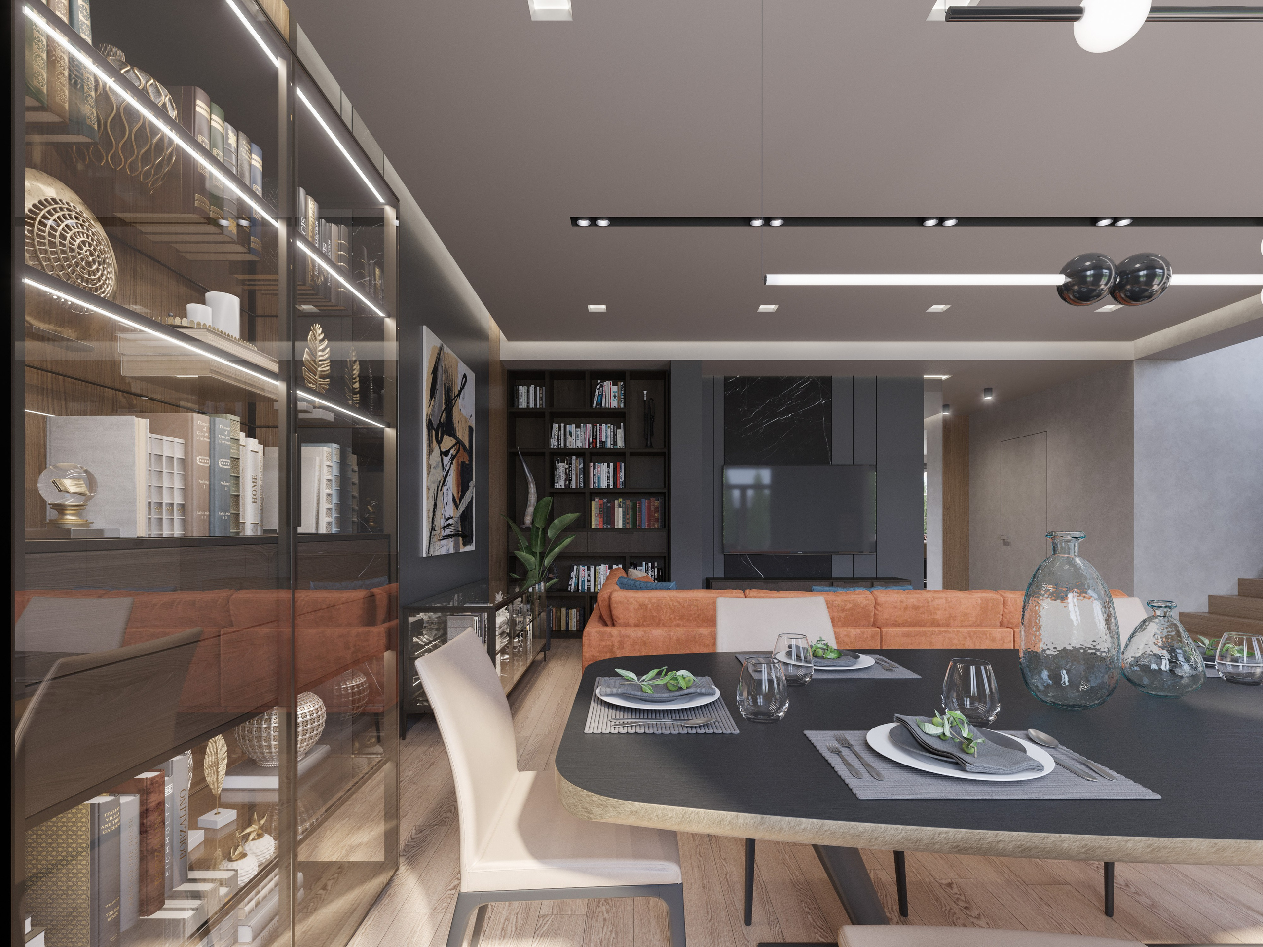 Проект Загородного Дома с 5 Детскими Комнатами | 3D Визуализация Современного Интерьера. Визуализатор интерьера в Москве | Брагин Кирилл