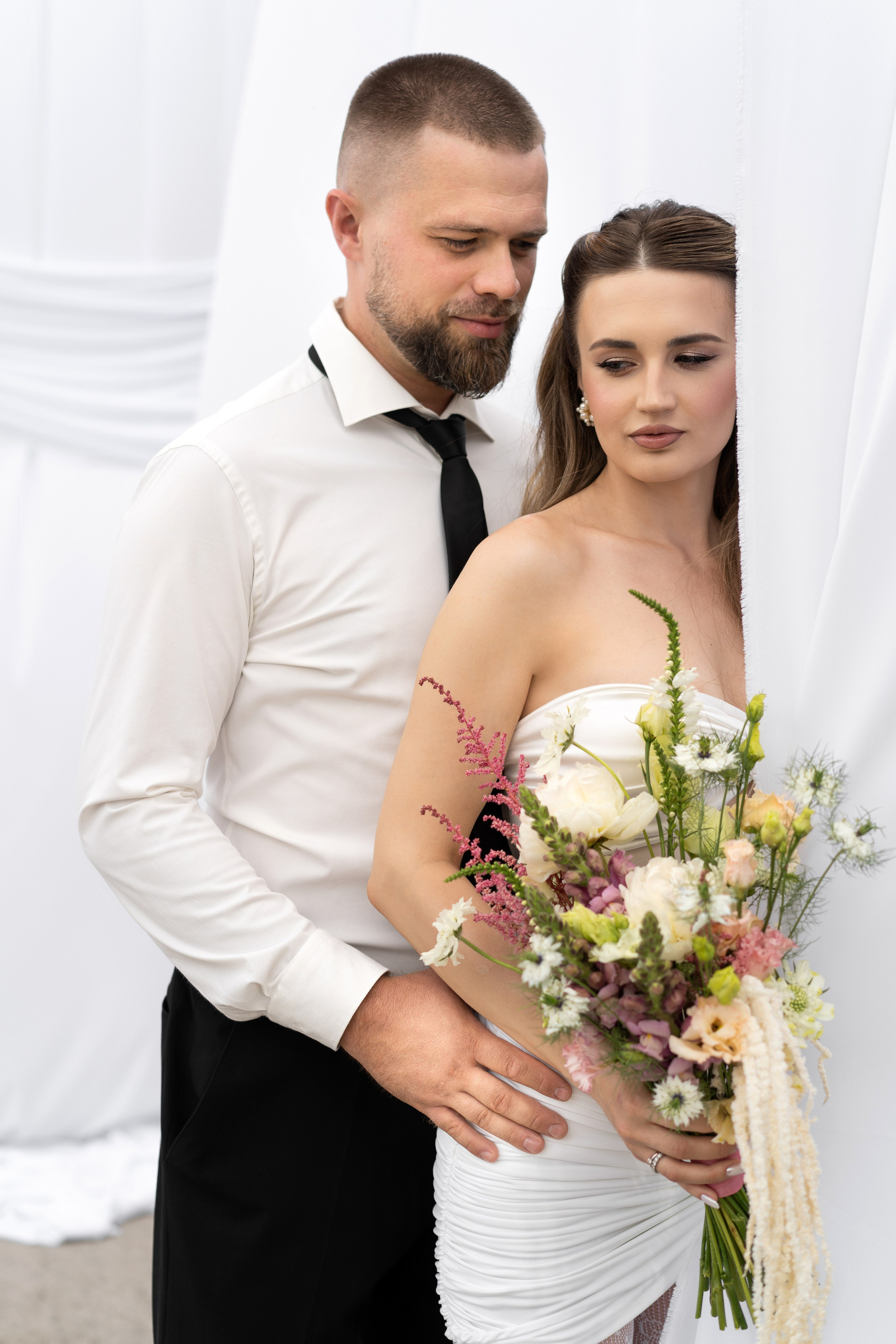 Сборы невесты, утро невесты, совместные сборы, съемка лавстори