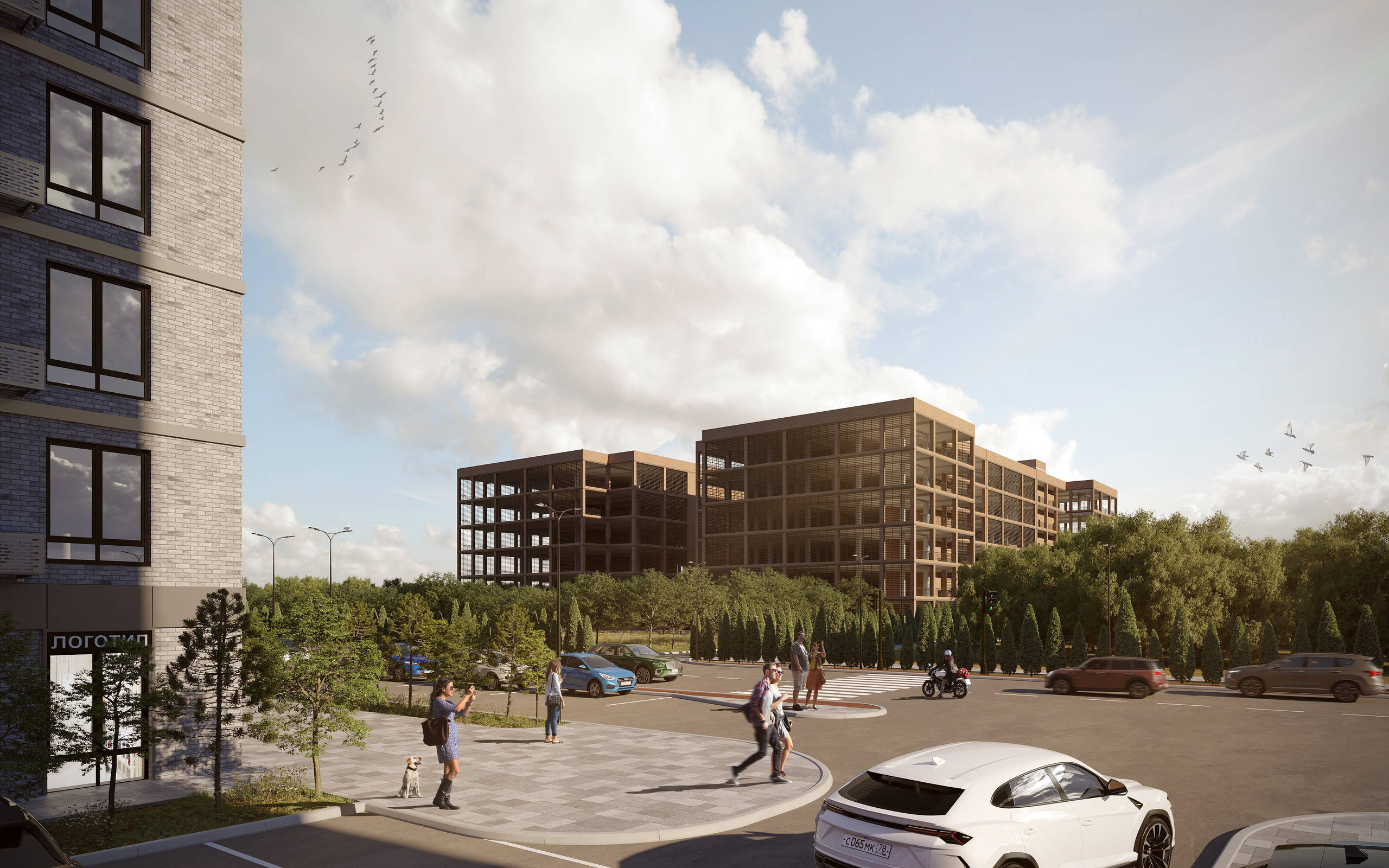 Жилой комплекс в Краснодаре — визуализация современной архитектуры. 3Д Визуализация Интерьера и Архитектуры