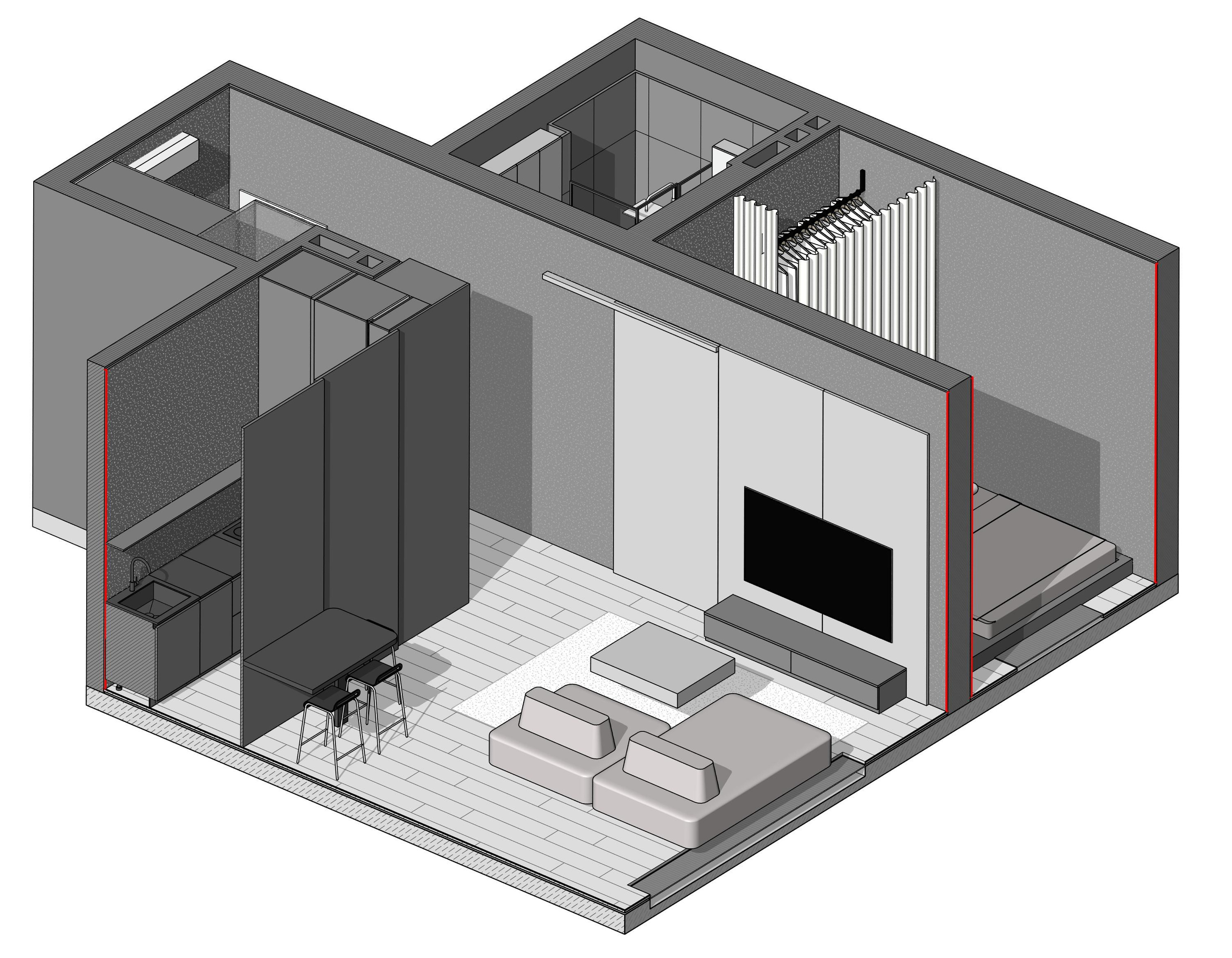 Квартира ЖК Премиум Парк г. Владивосток. Архитектурно-дизайнерское бюро ROOMS