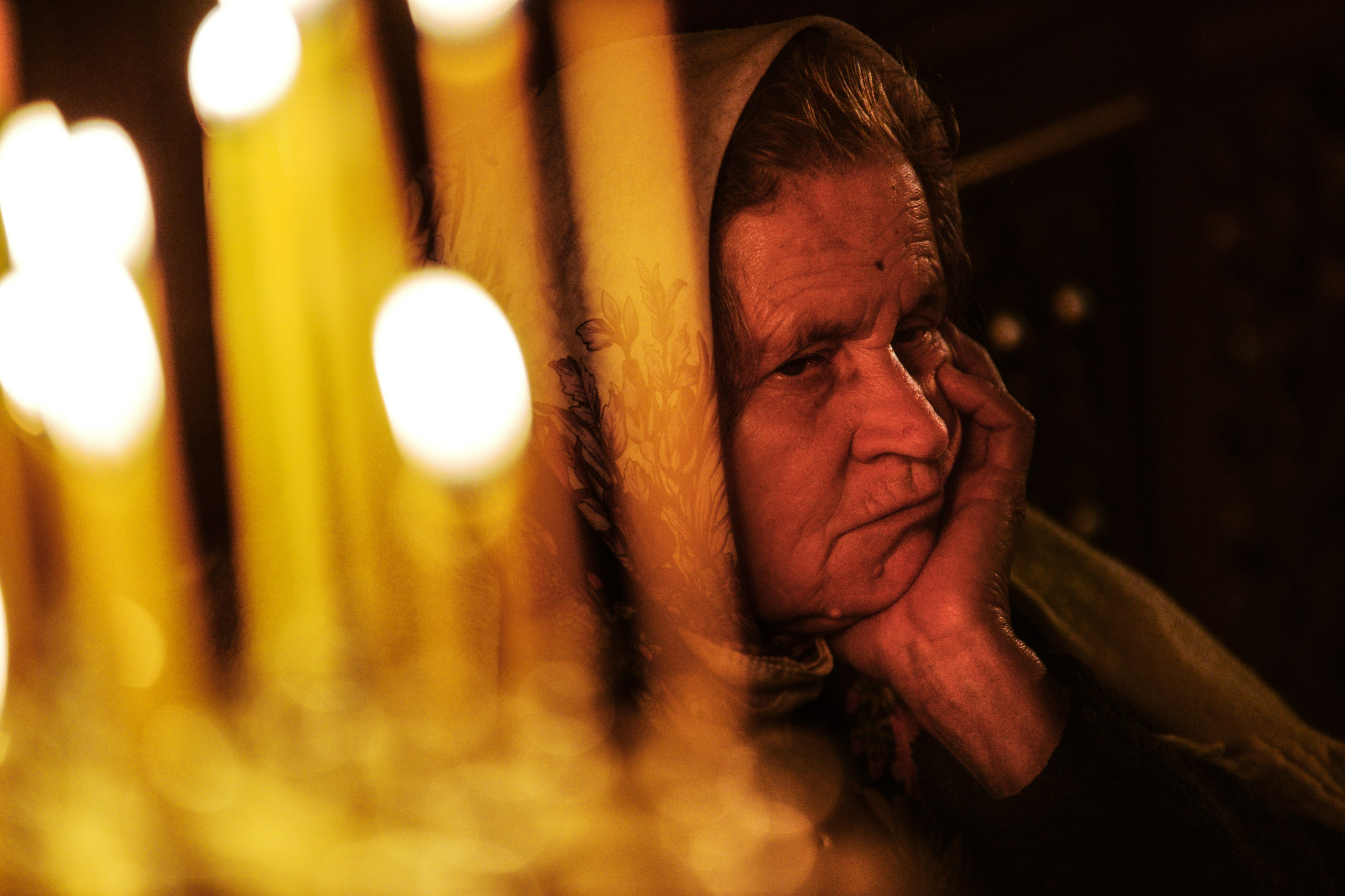 Крещенский сочельник в православном храме, Воронеж.