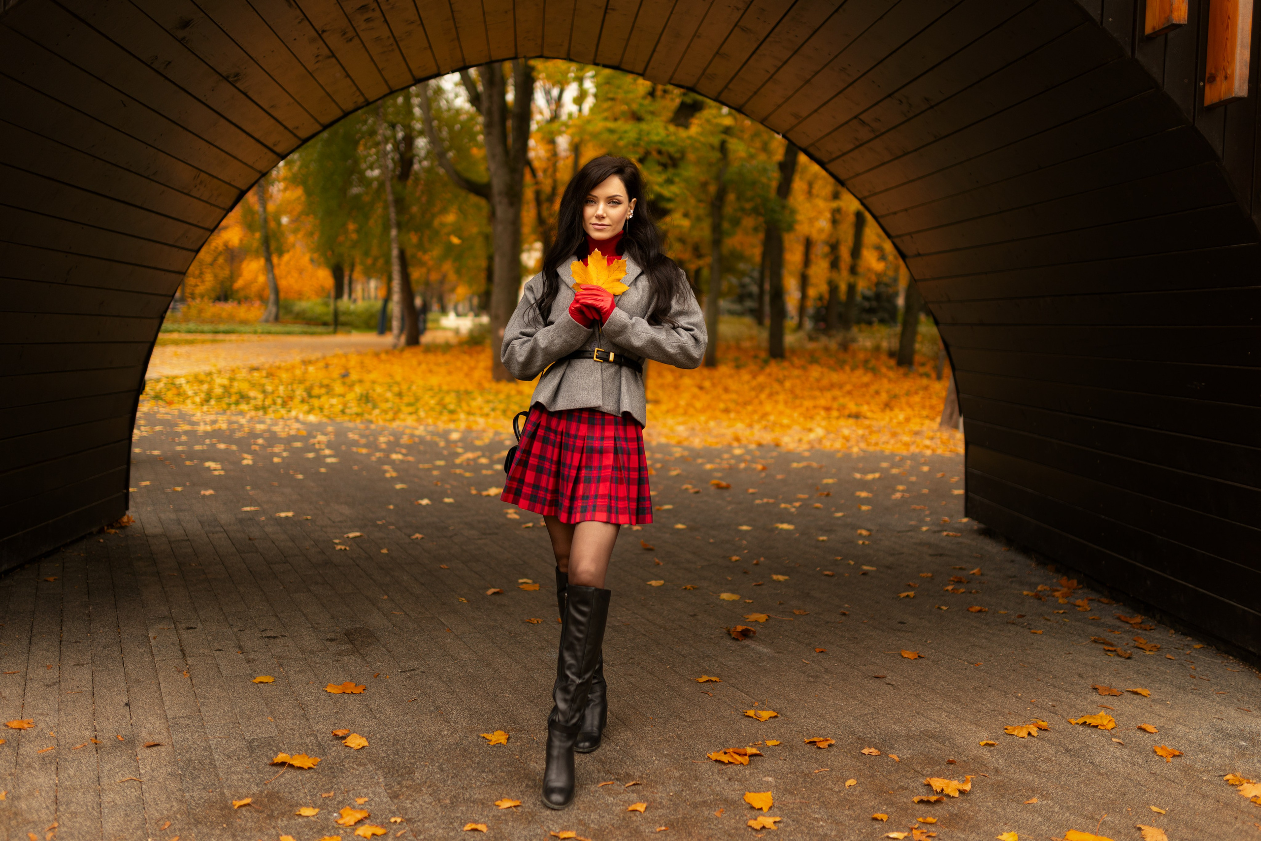 Фотосет с Екатериной в парке на осеннюю тему для «себя»