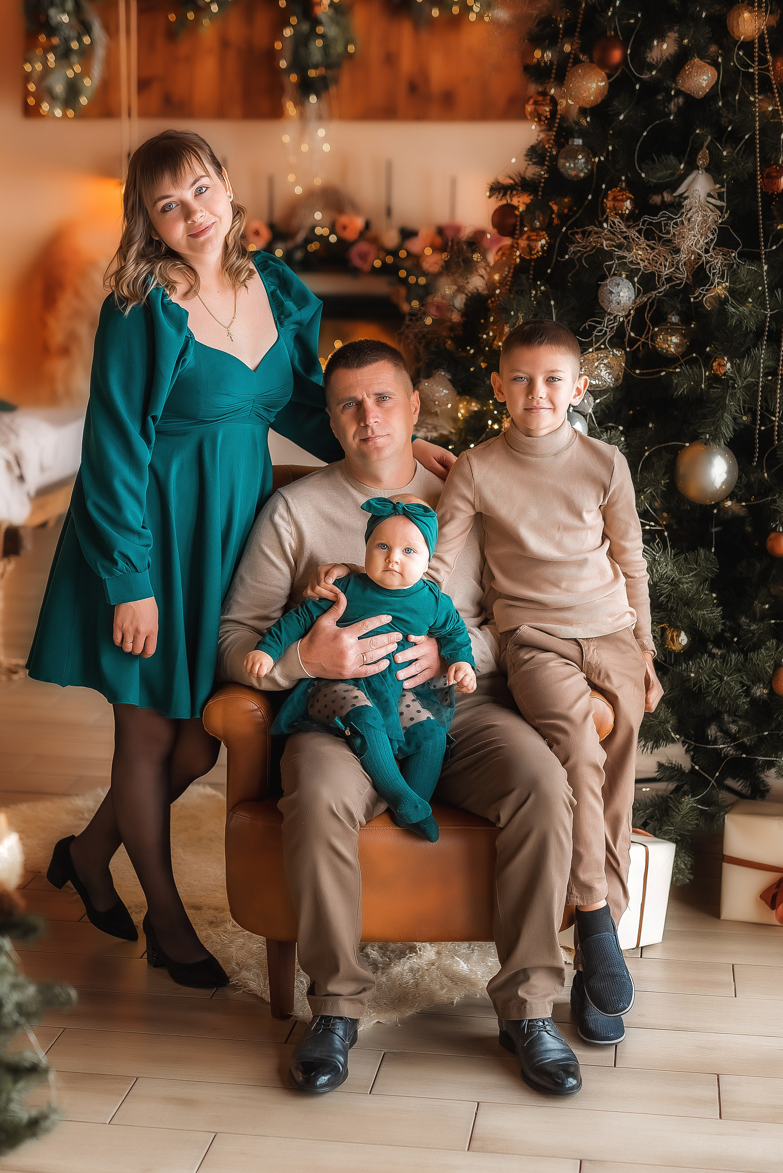 Новогодняя семейная фотосессия. Семейный, детский фотограф в Воронеже Анна Никитина