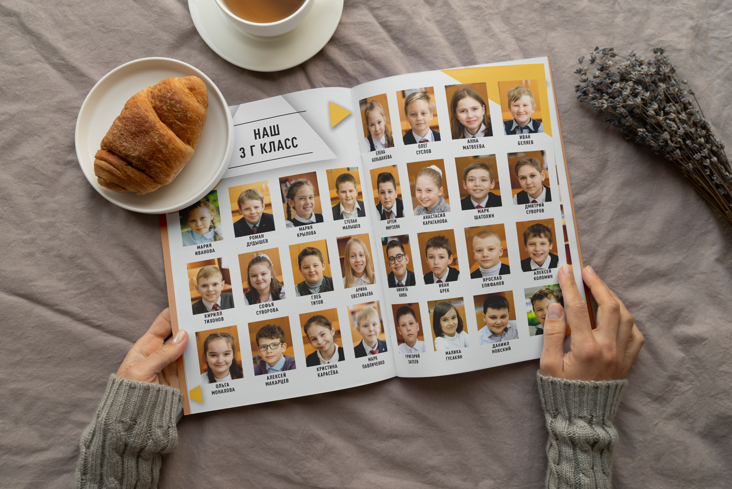 Выпускной альбом для начальной школы, размер 20 на 30 см, 4 страницы. Семейный фотограф в Ярославле Екатерина Затеева