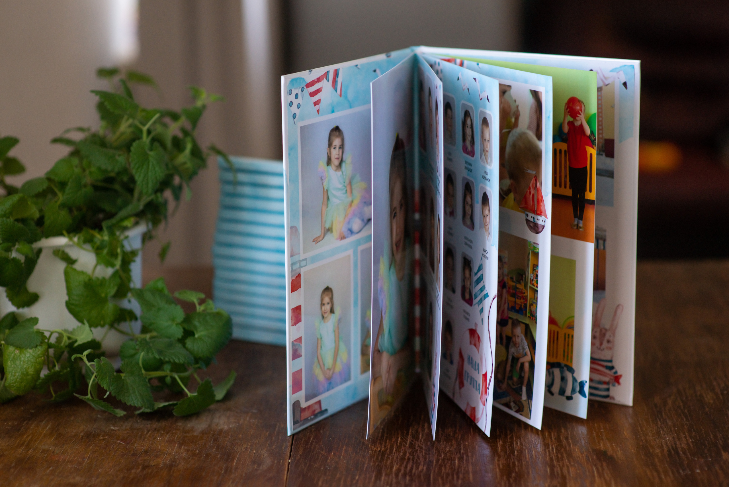 Выпускной альбом для детского сада, размер 20 на 30 см, 6 страниц. Семейный фотограф в Ярославле Екатерина Затеева